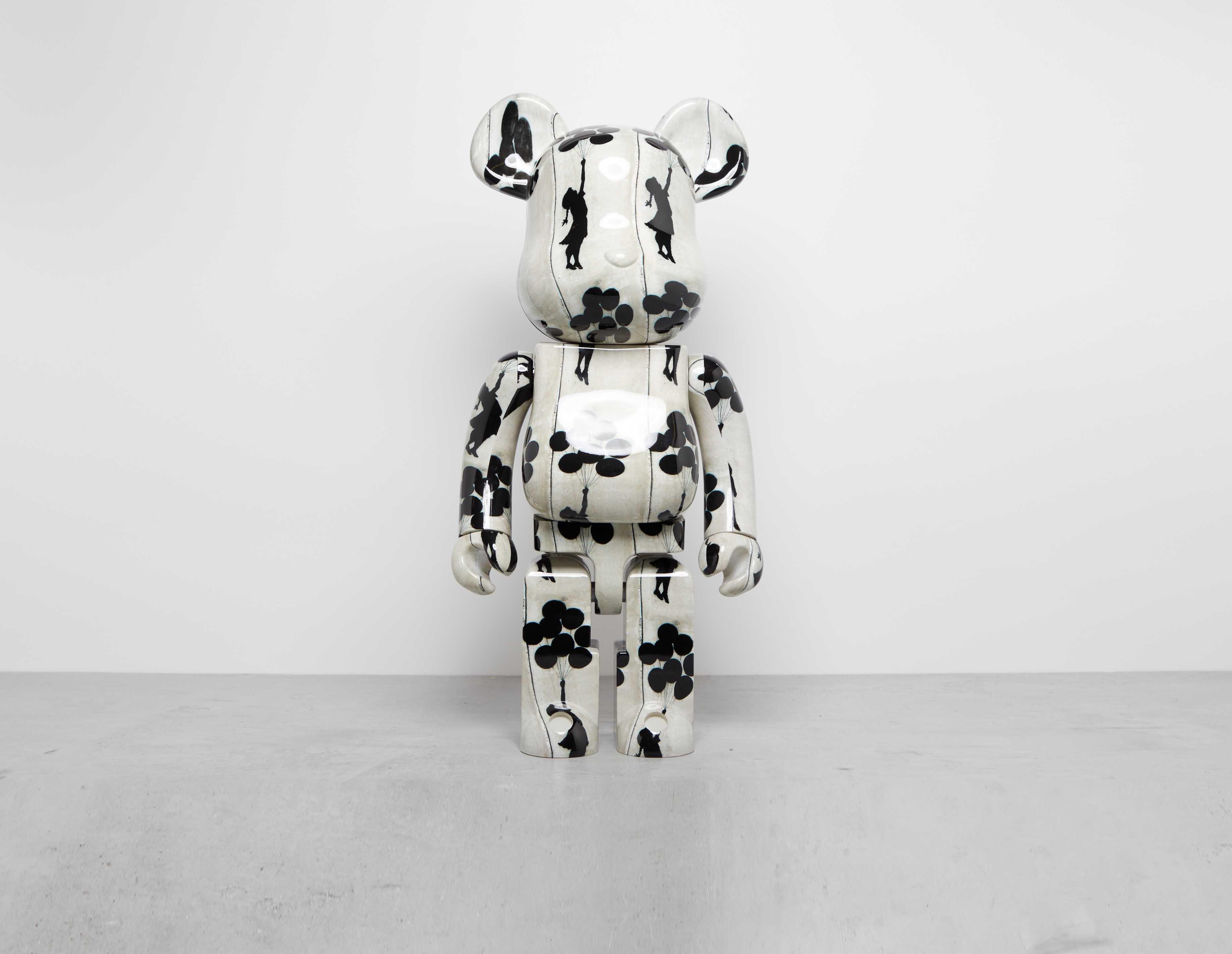 White Medicom BE@RBRICK 'Flying Balloon Girl' 1000