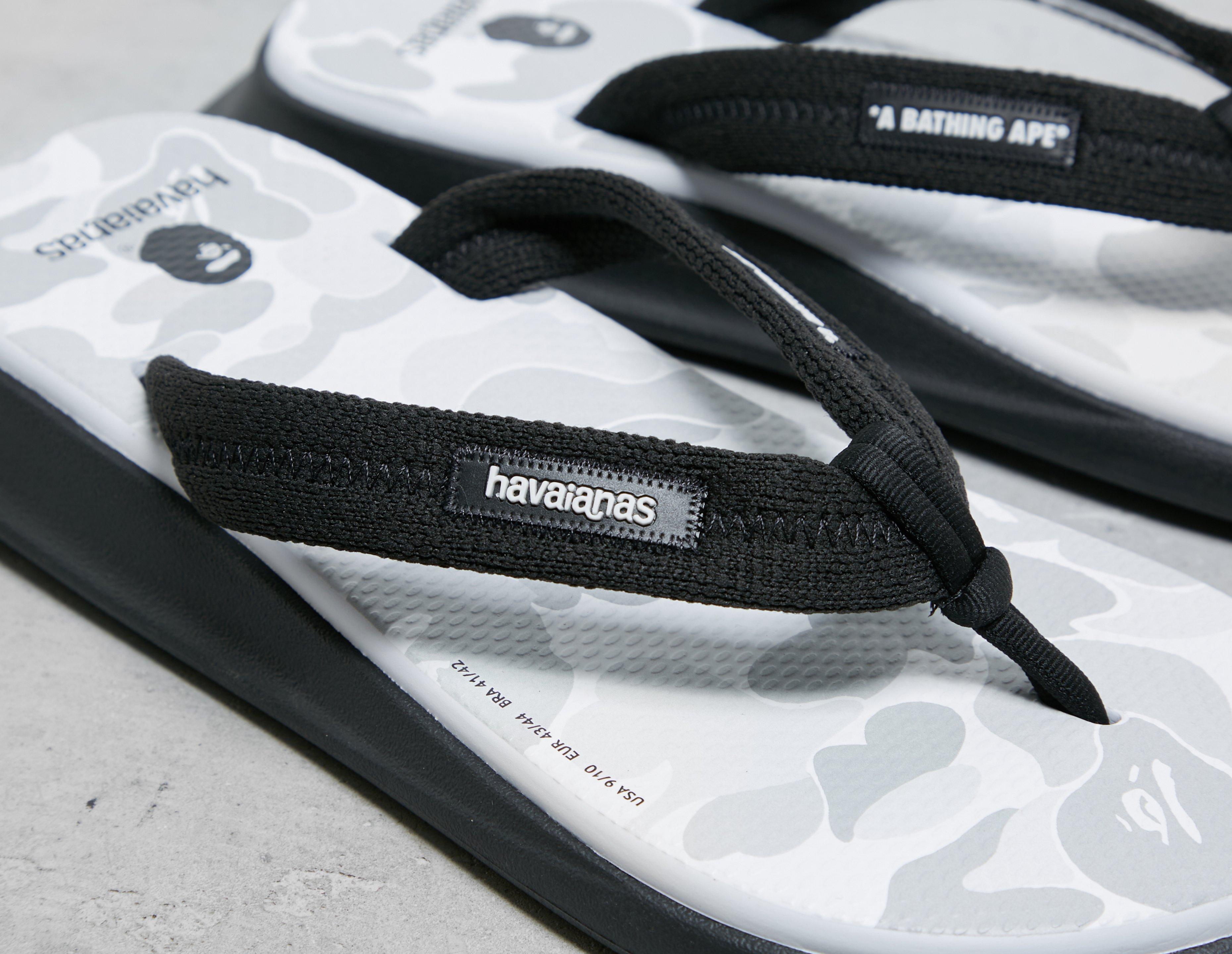 A Bathing Ape Havaianas Tradi Zori Black Camo