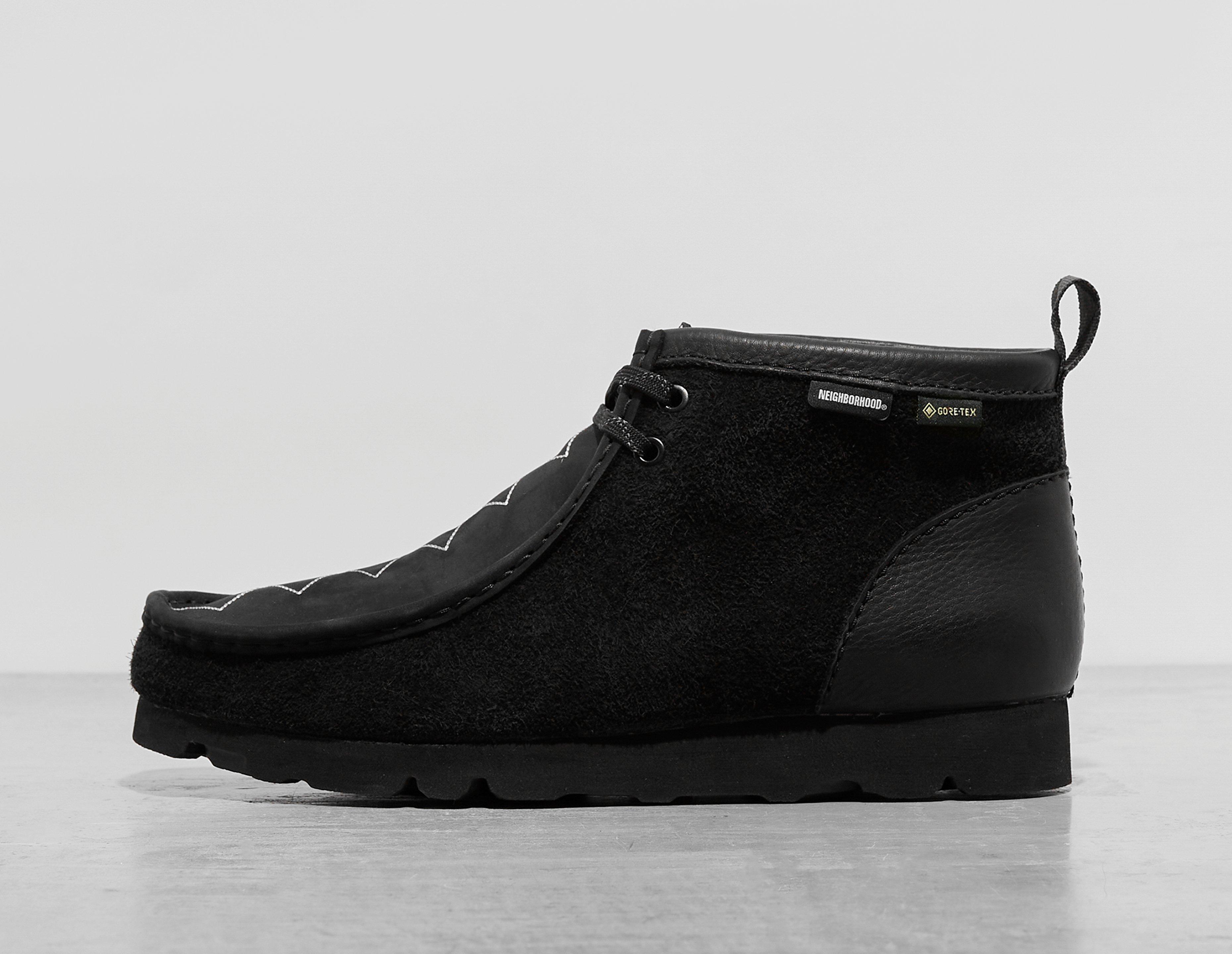 Black Clarks Originals x Neighborhood GORE - TEX Wallabee