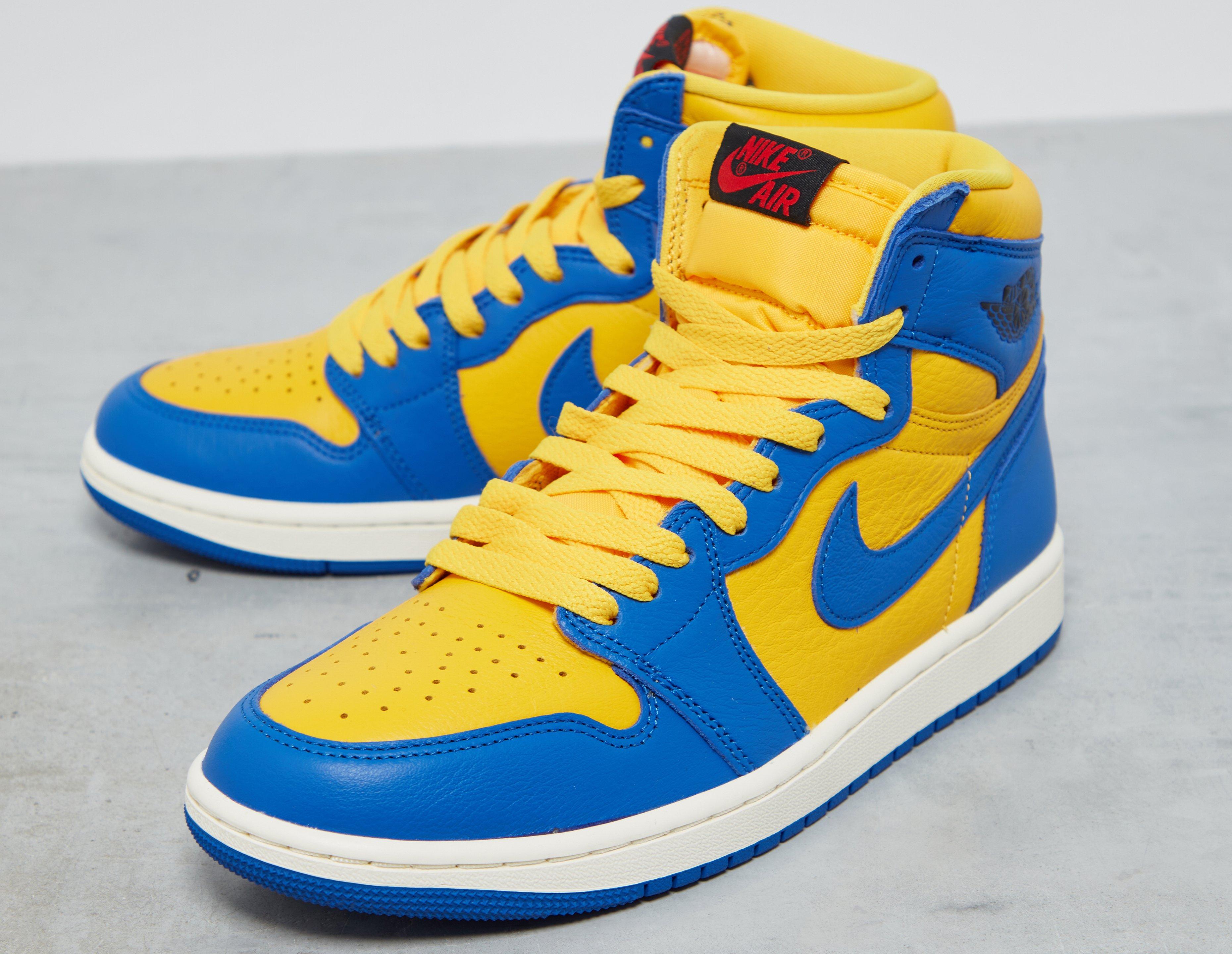 Air jordan 1 blue on sale yellow