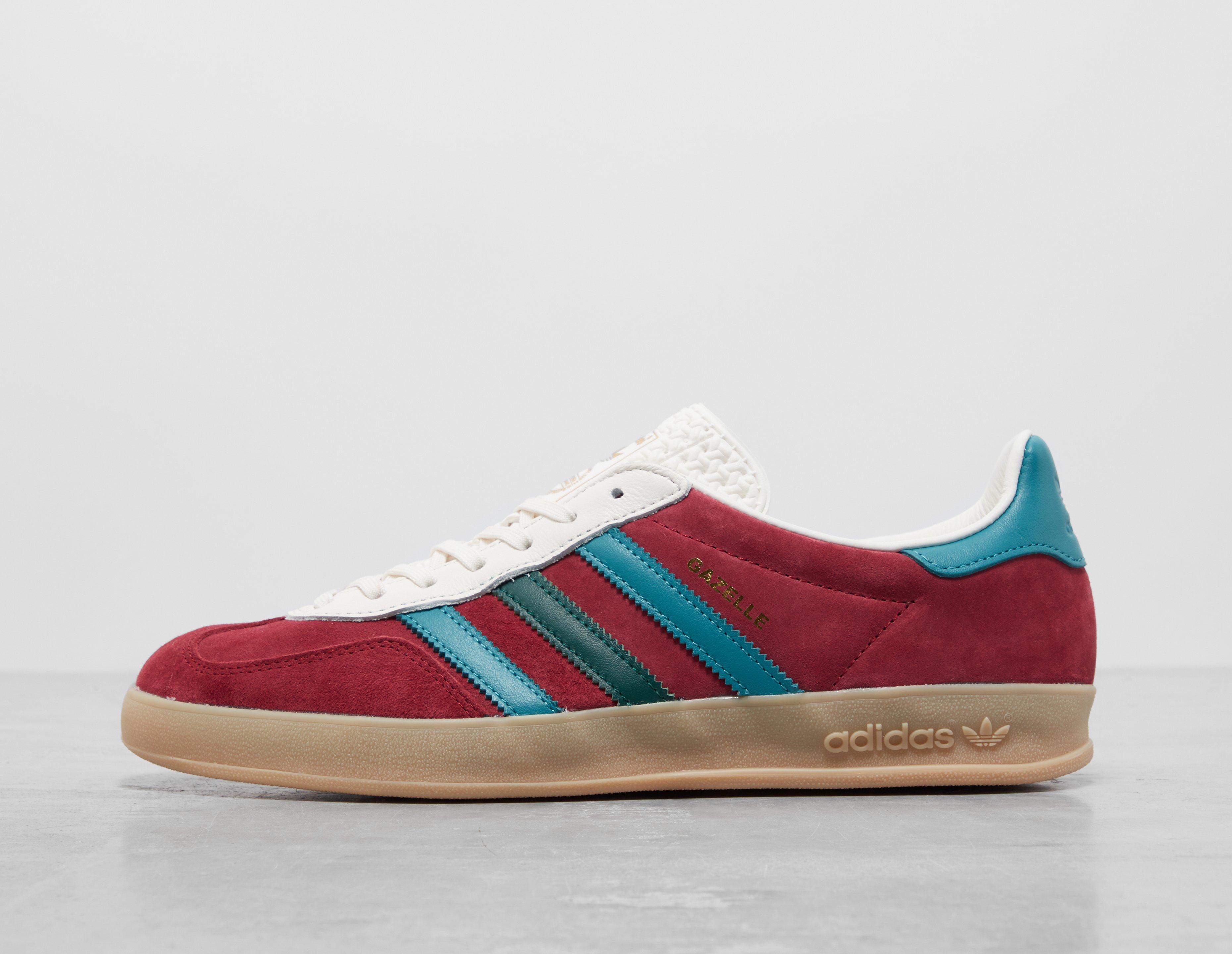 Adidas originals mens gazelle shop indoor trainers nomad red/white