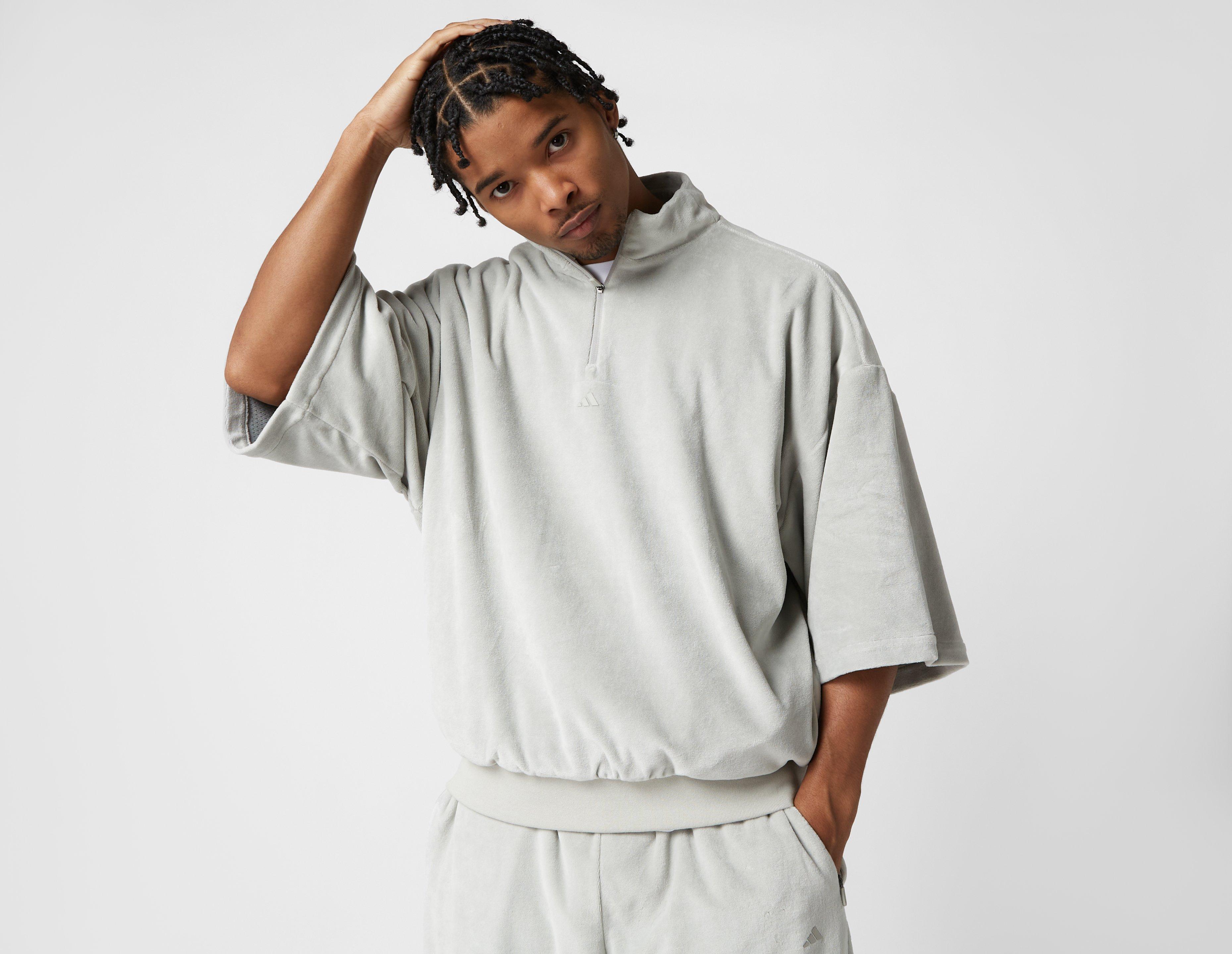 Adidas Basketball Velour Half Zip Sweatshirt