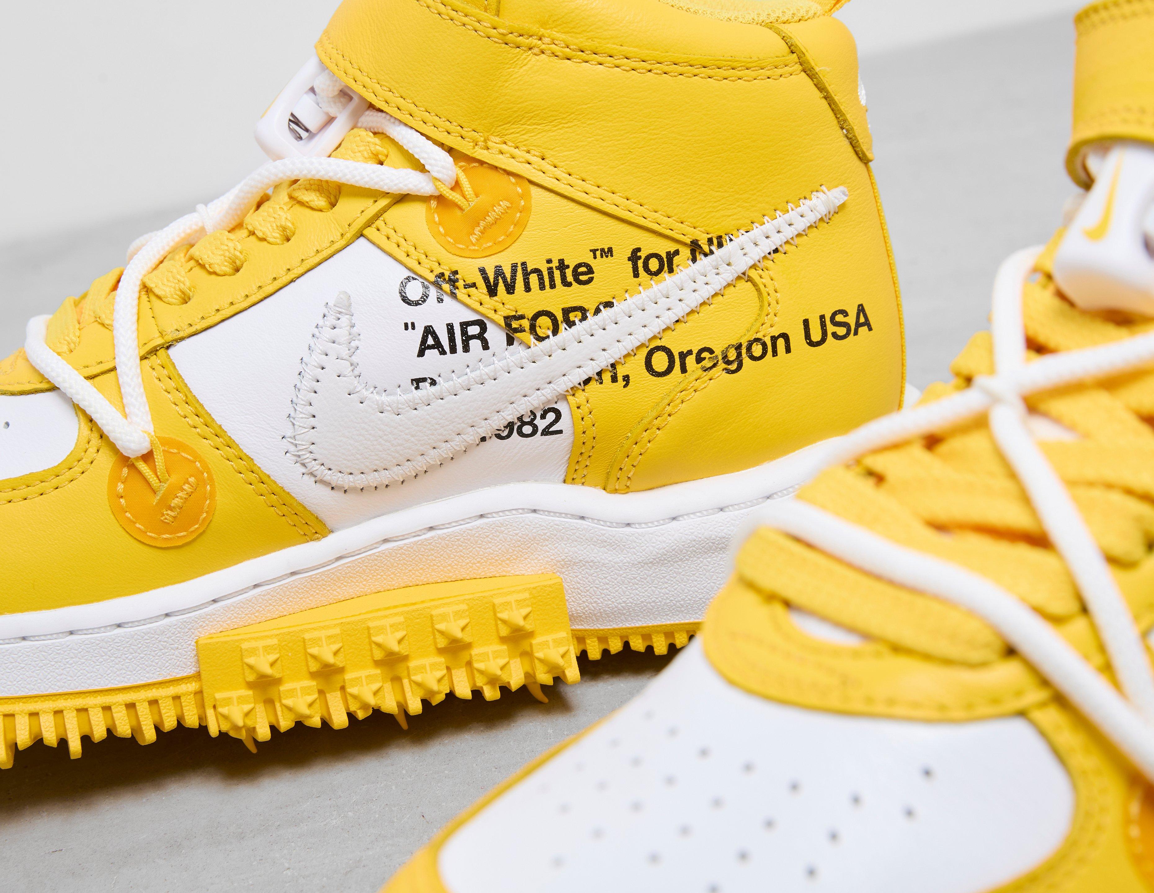 Nike air force discount one off white jaune