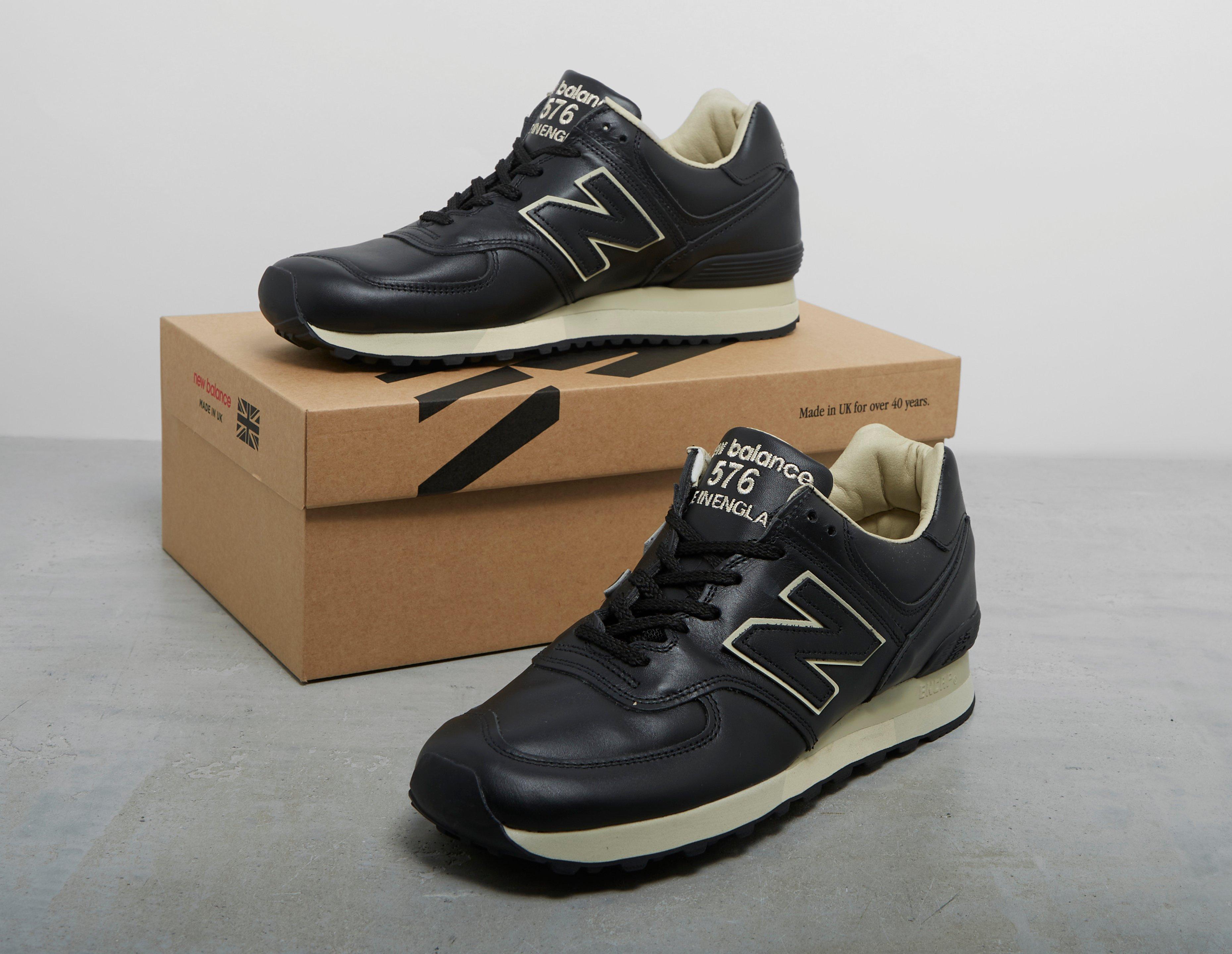 New balance 576 black leather online