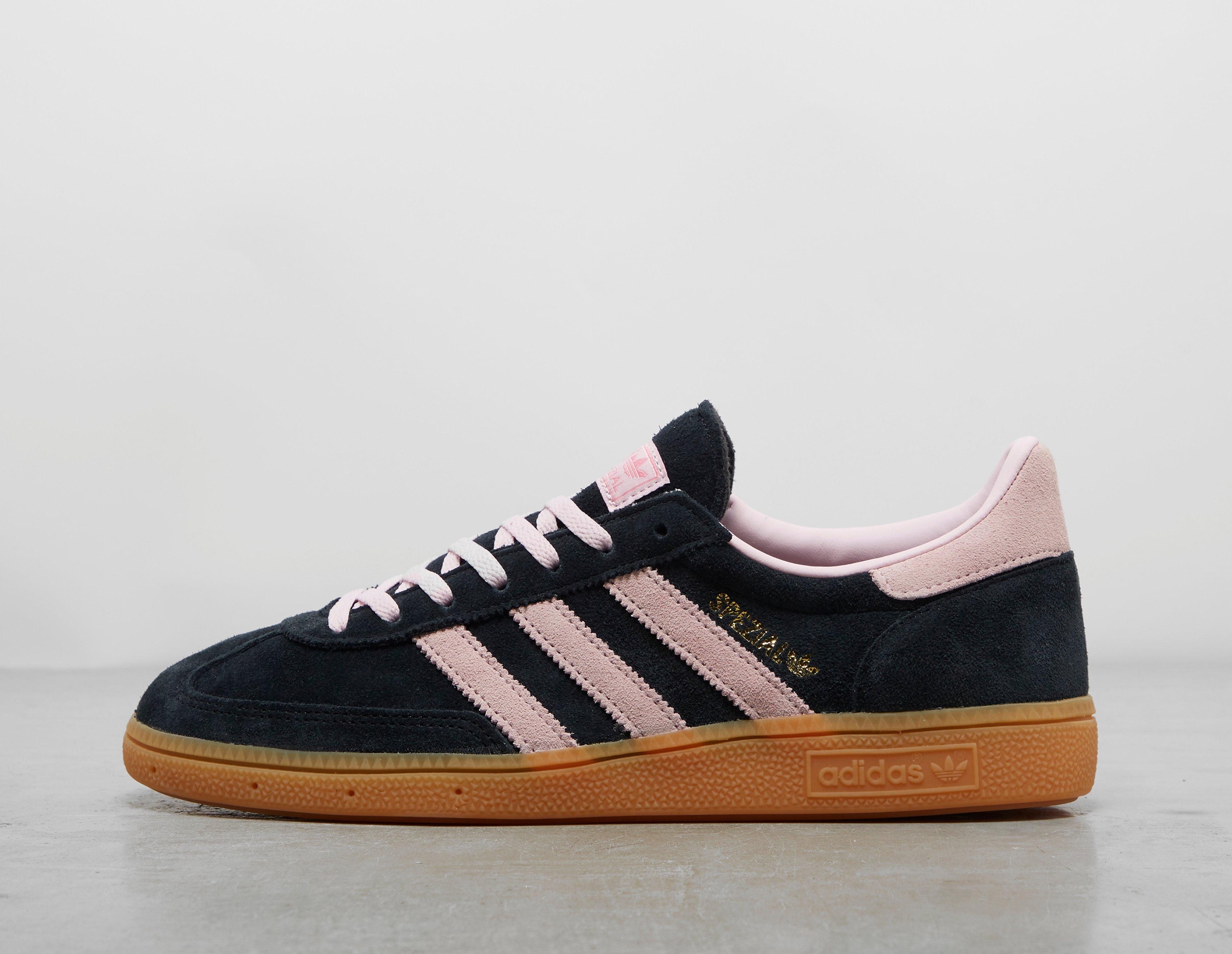 Adidas originals handball spzl trainers black with gum sole hotsell