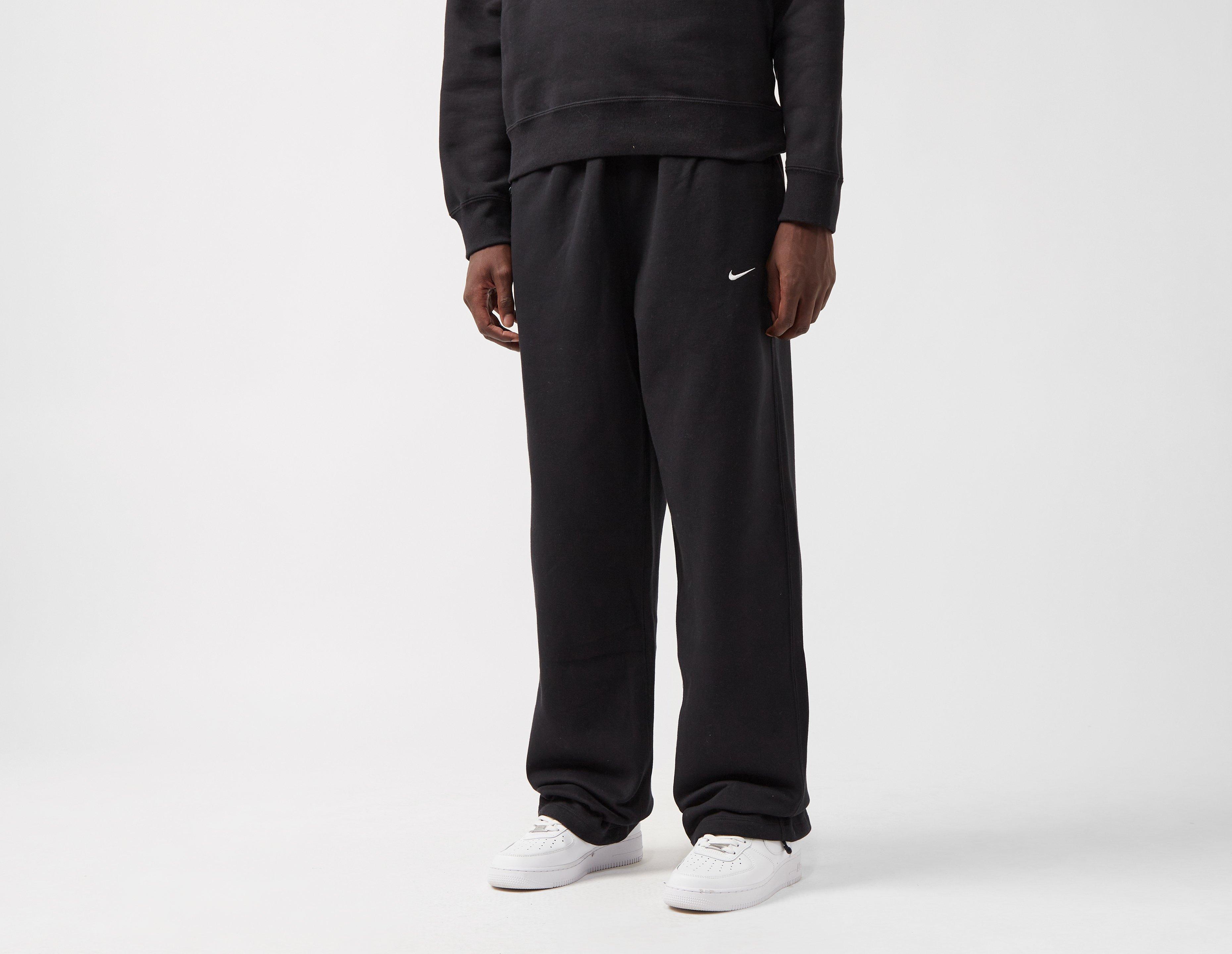 Black Nike NRG Solo Swoosh Open Hem Fleece Sweatpants Footpatrol