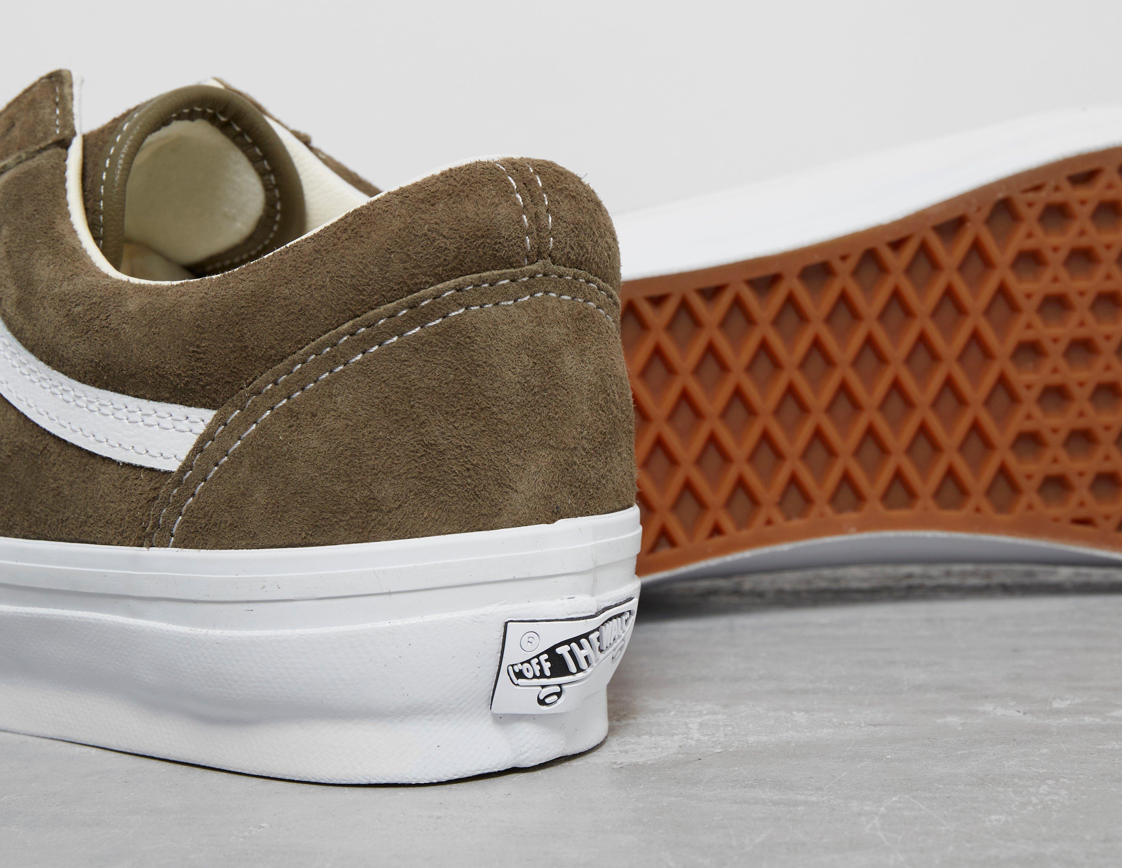 Vans old skool olive suede sales