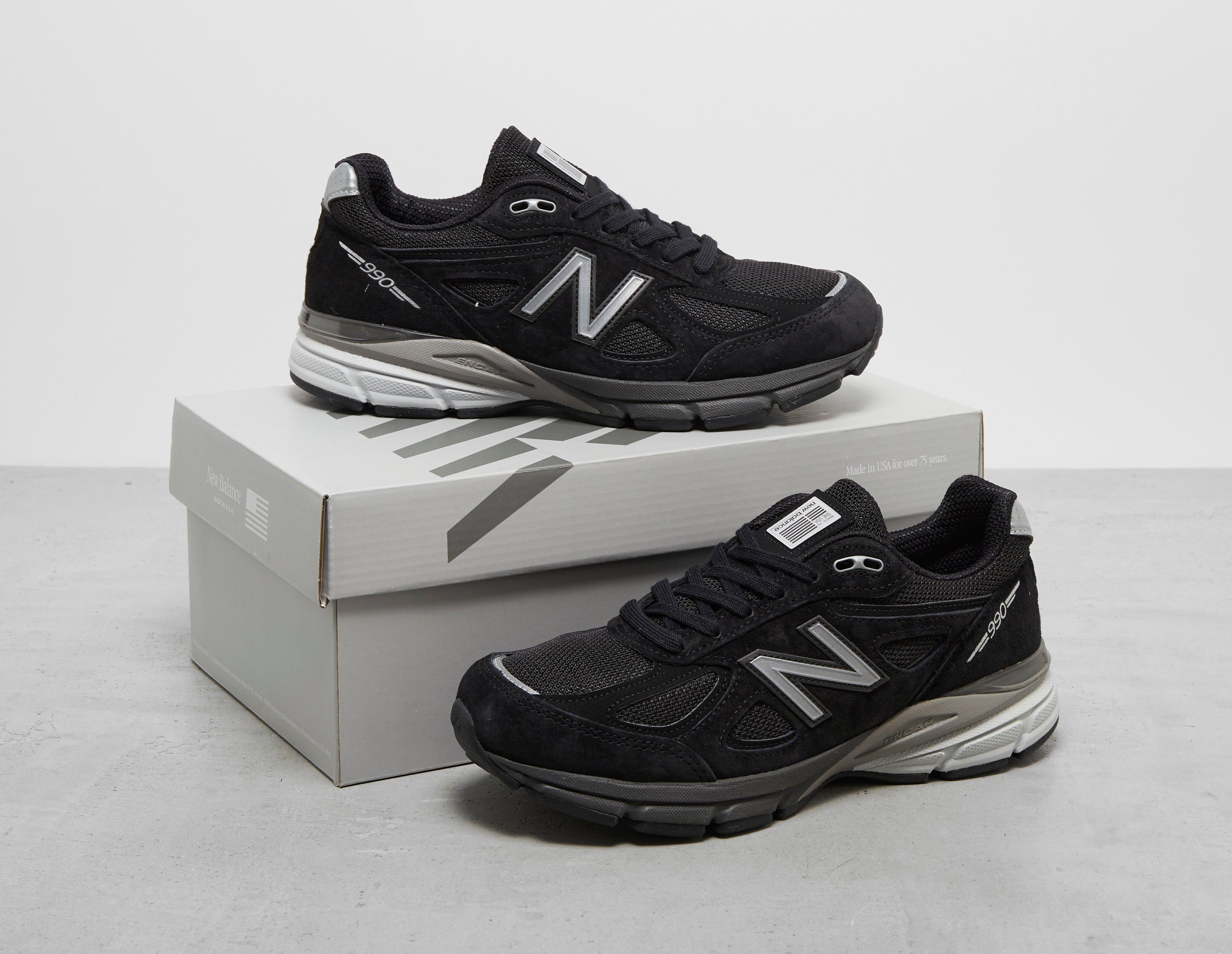 New balance 990v4 black leather on sale