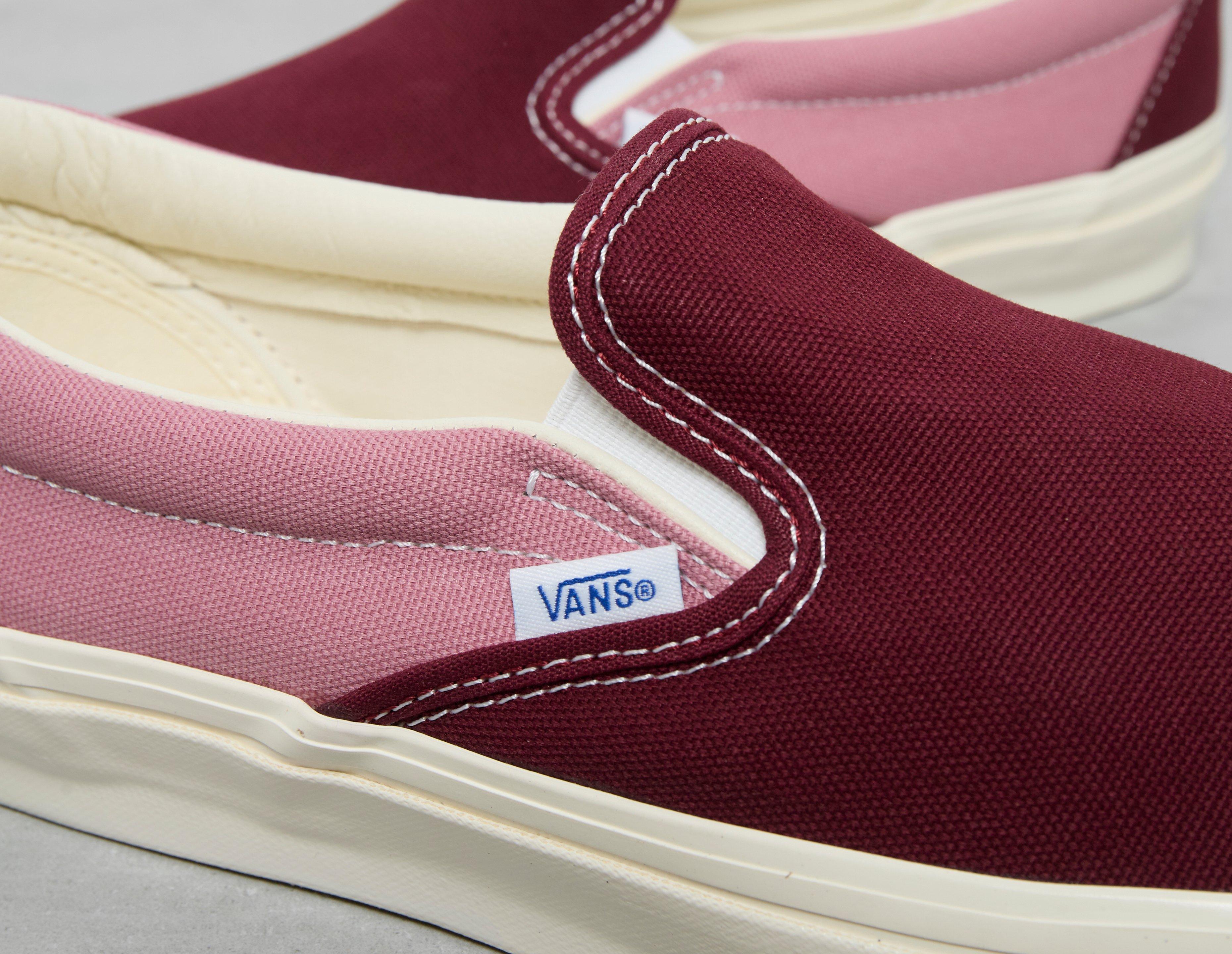 Maroon slip on vans online