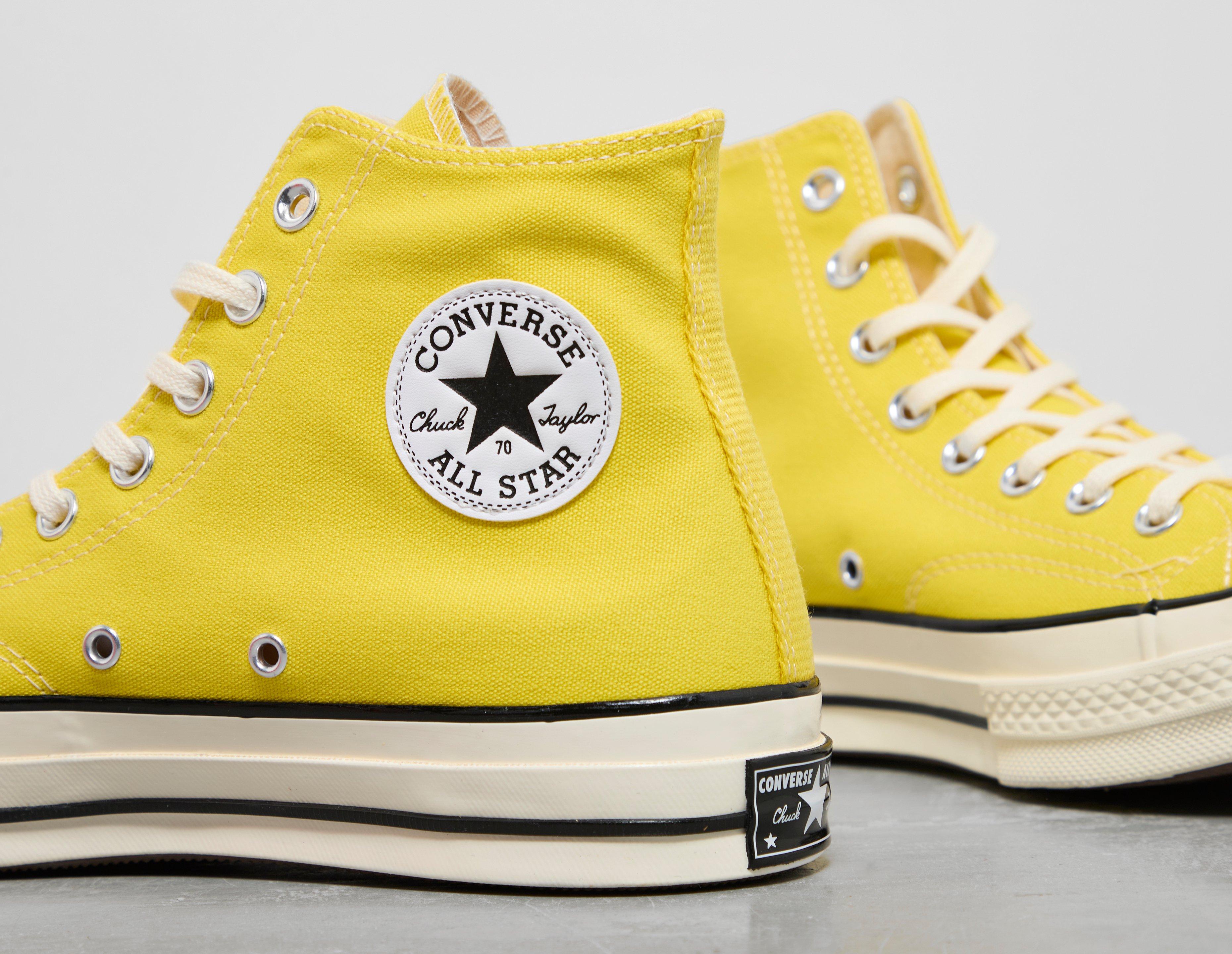 Converse Suede All Star Longlife HI Black 24.5cm | Fenua-environnementShops  | Yellow Converse Chuck 70 High