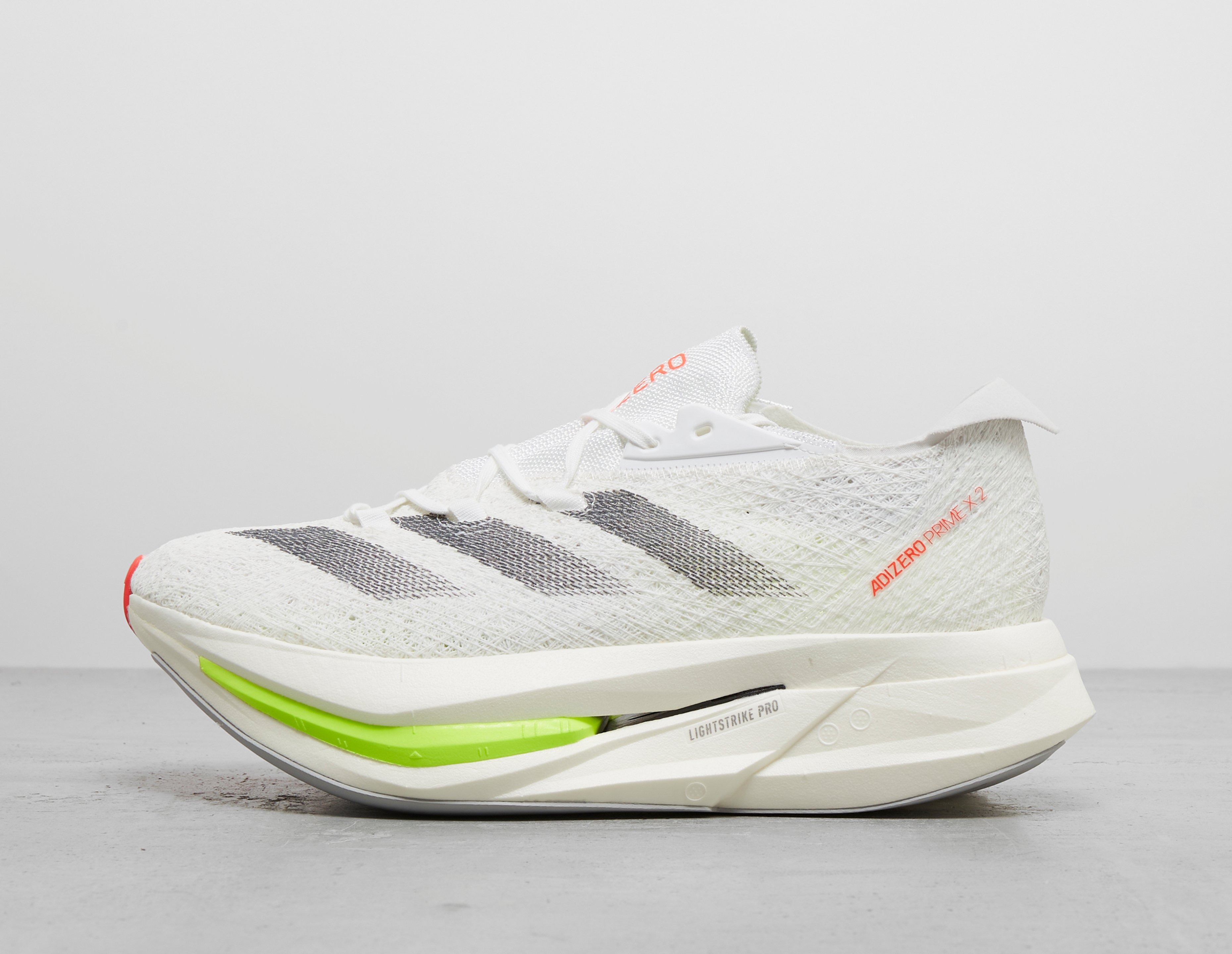 White adidas Adizero Prime X 2.0 STRUNG | Footpatrol