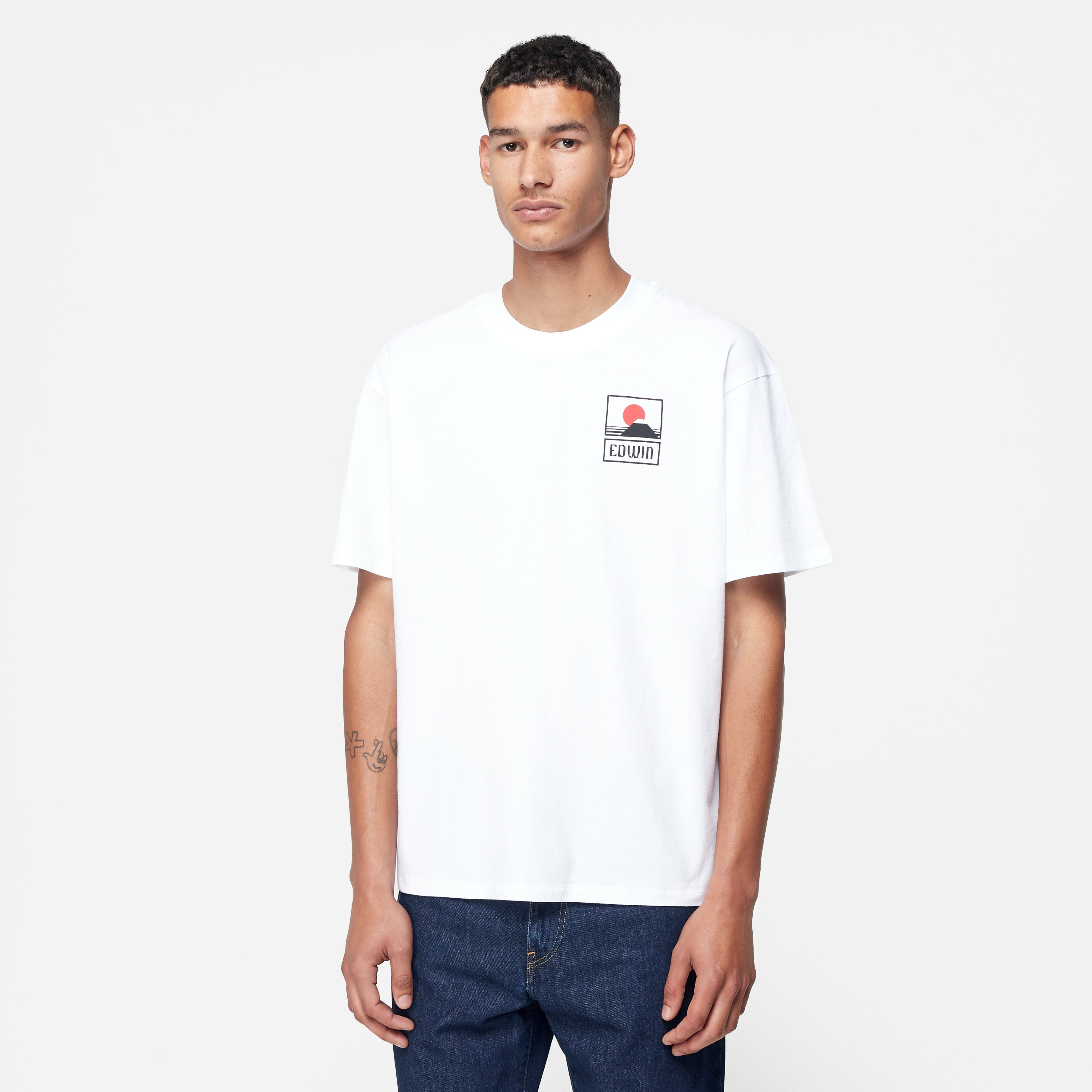 White Edwin Fuji Short Sleeve T-Shirt | HIP