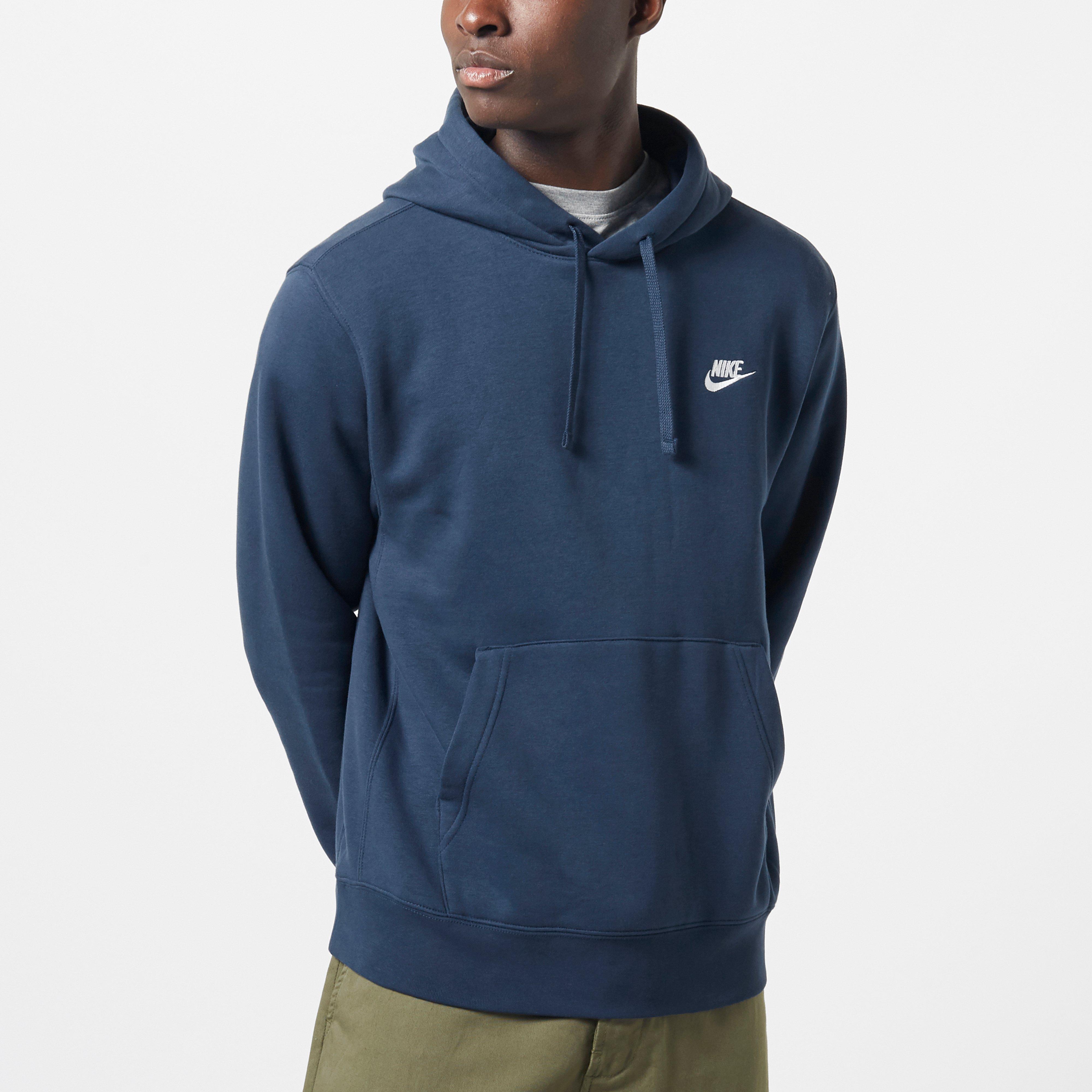 nike foundation overhead hoodie blue