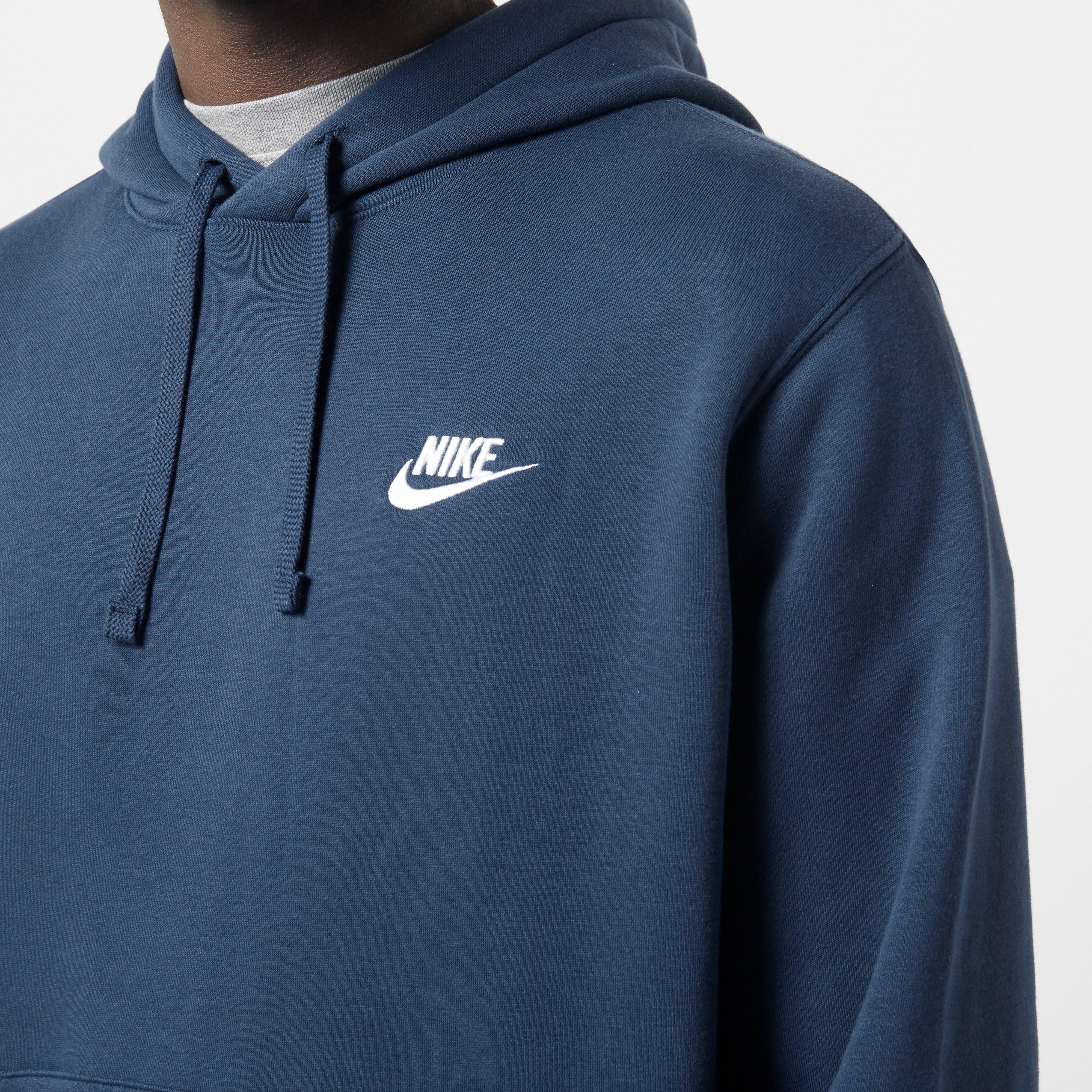 nike foundation overhead hoodie blue