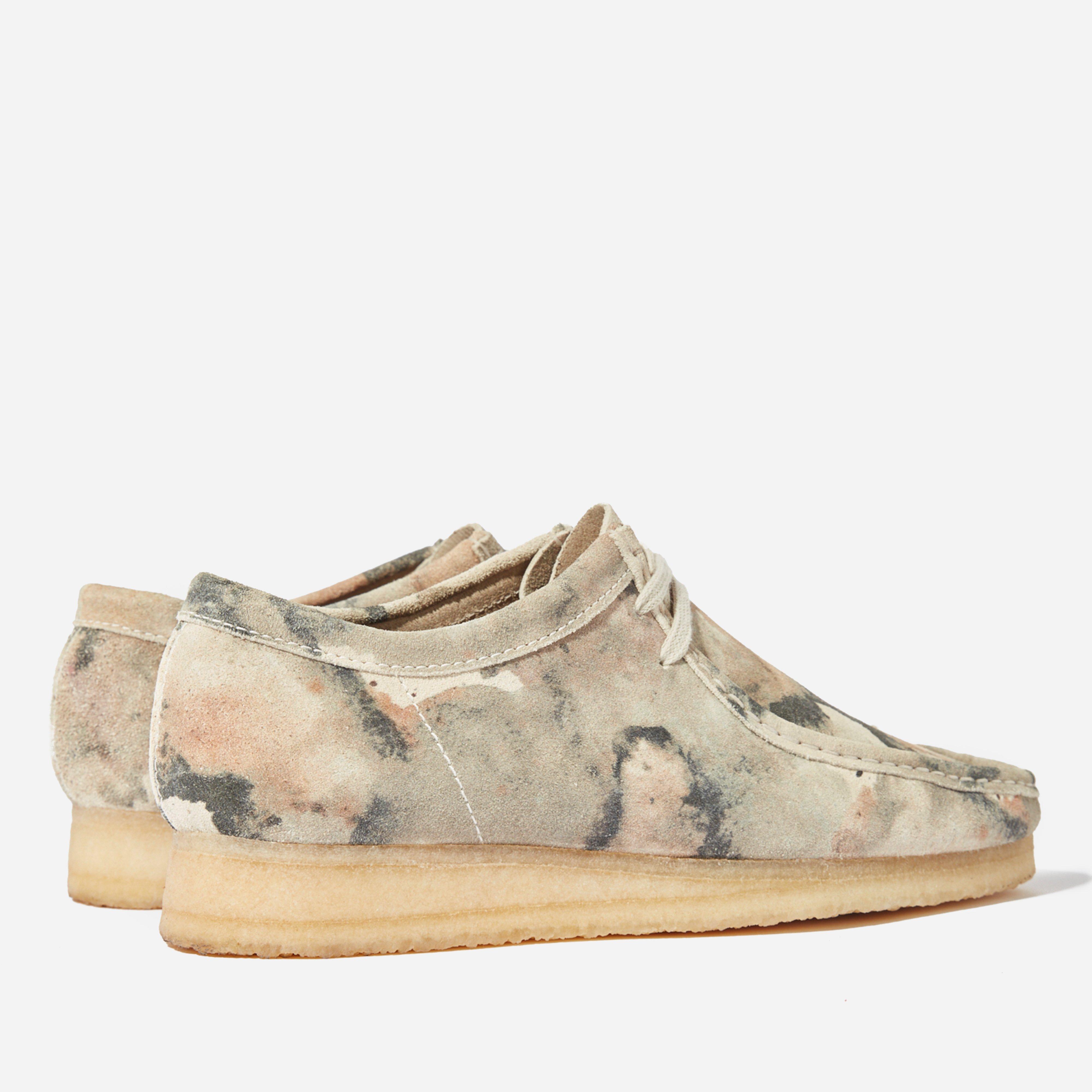 camo clarks wallabees