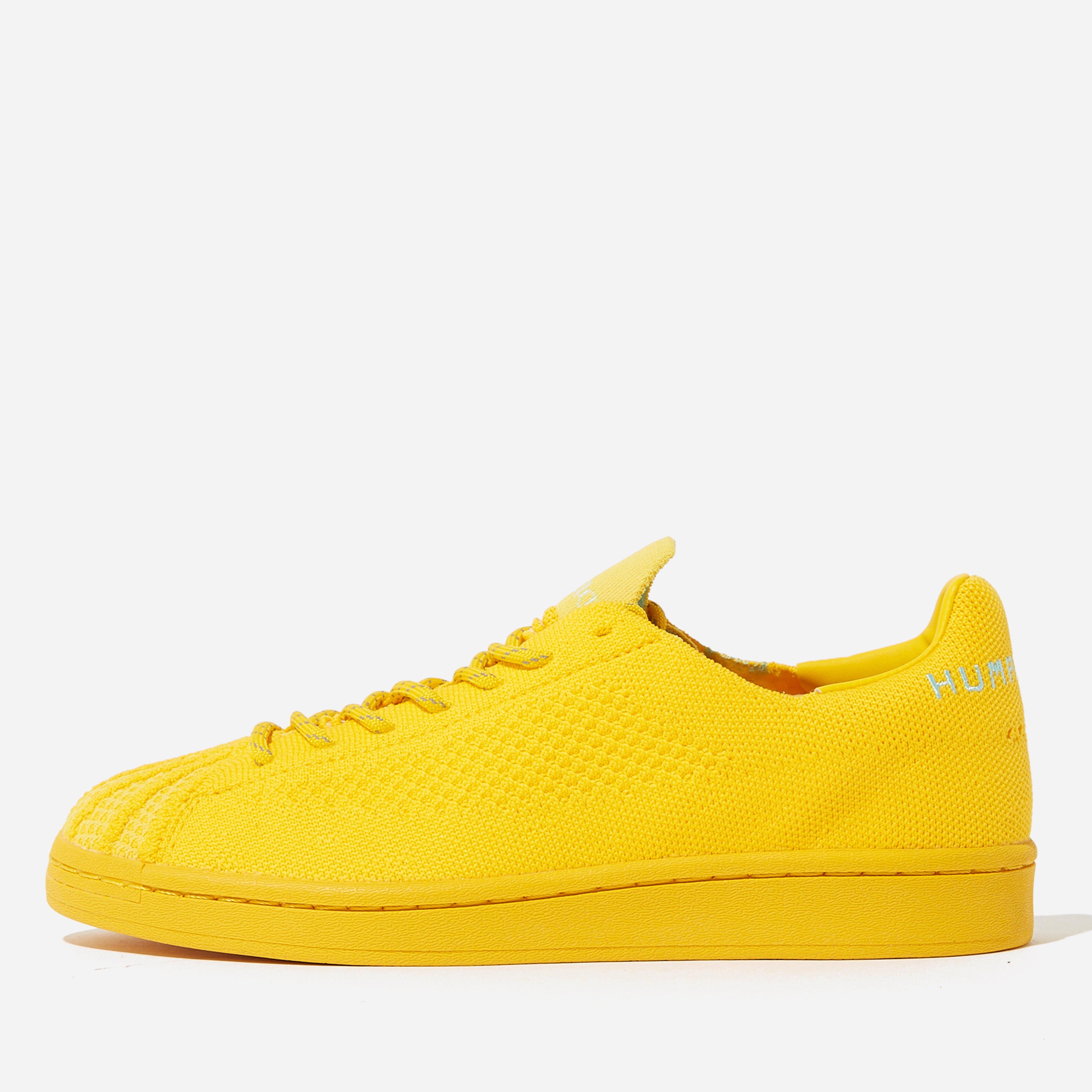 superstar primeknit mens yellow