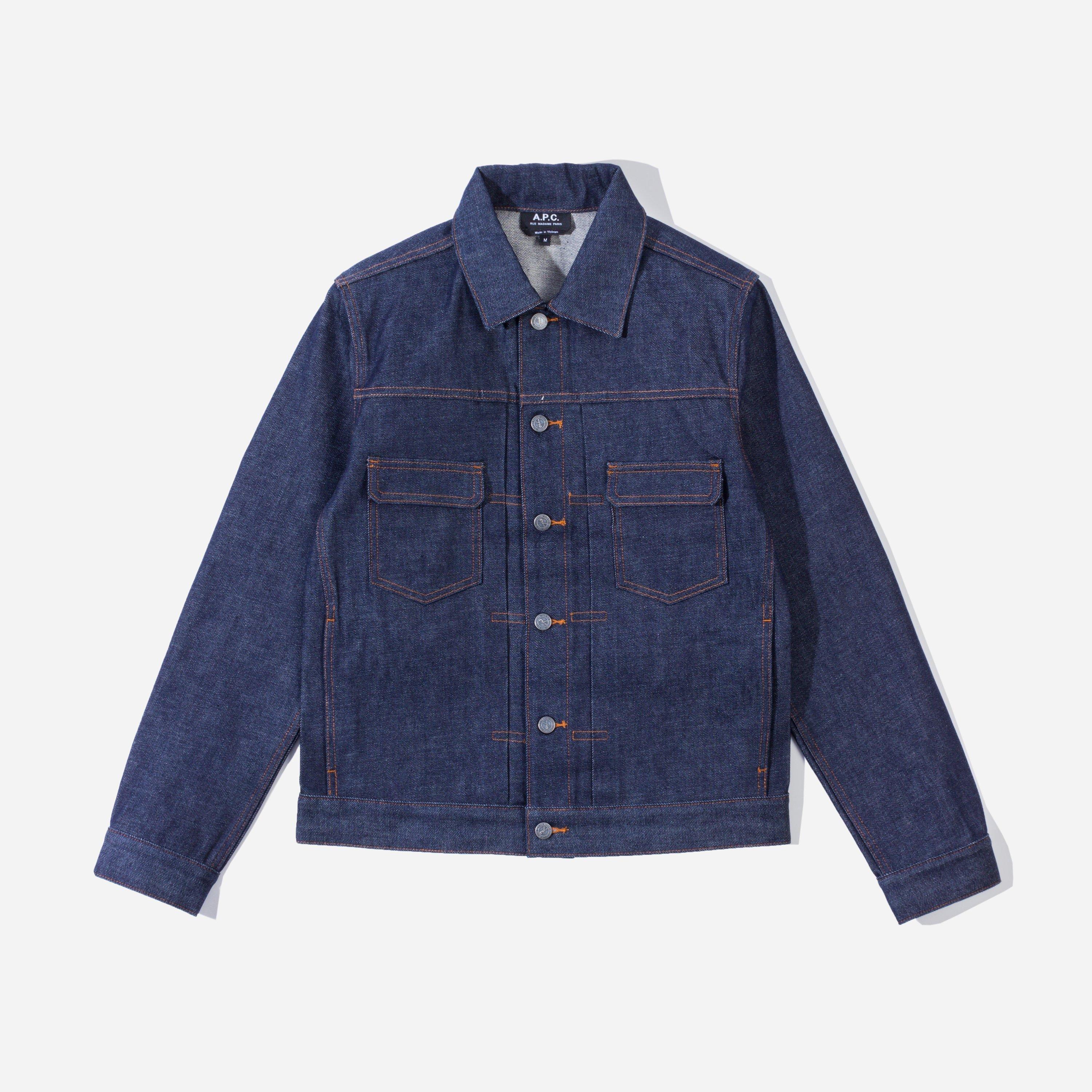 apc raw denim jacket