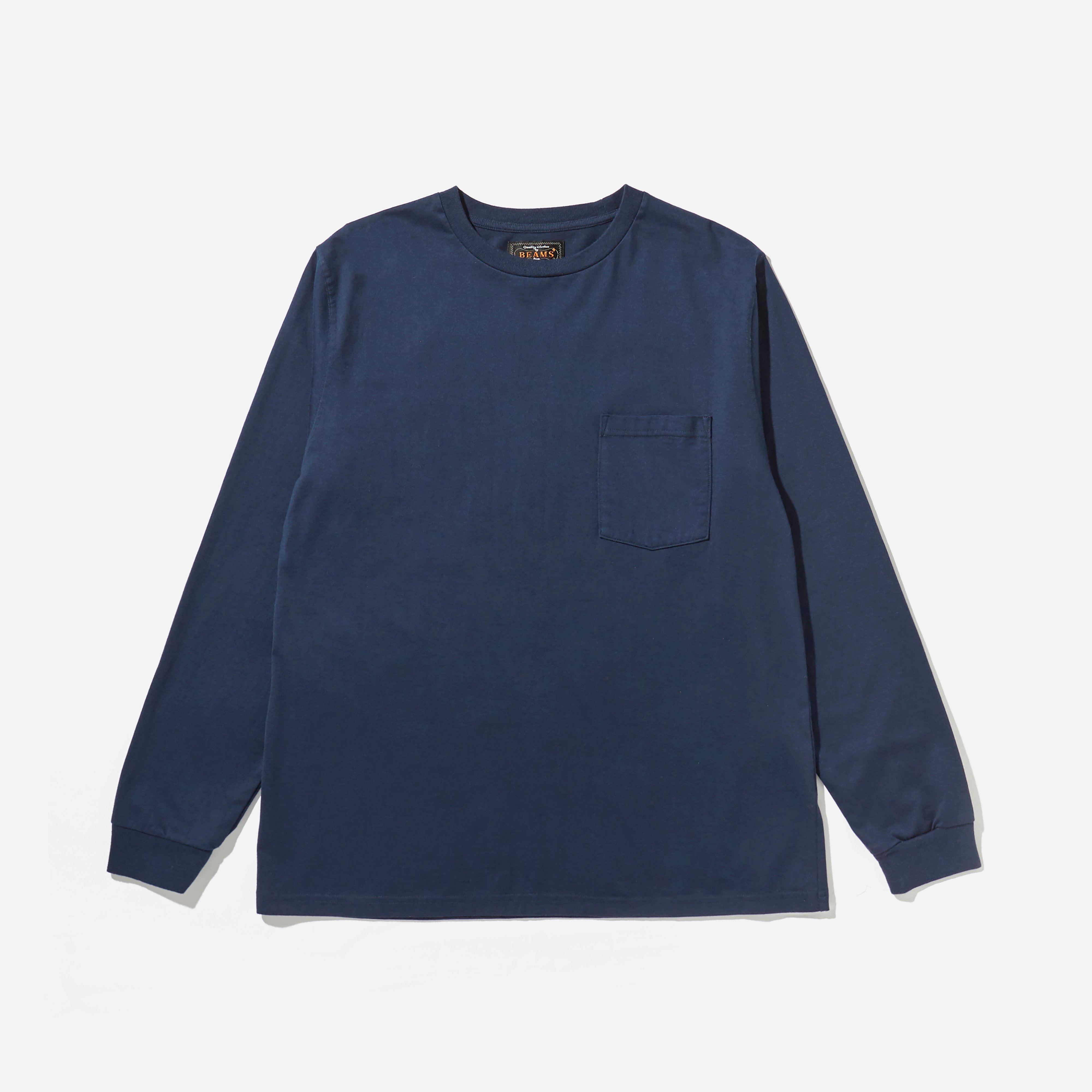 Blue Beams Plus Gym Long Sleeve Pocket T-Shirt | HIP