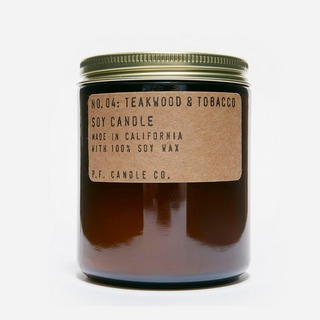P.F. Candle Co. No.04 Teakwood & Tobacco Soy Candle 7.2oz