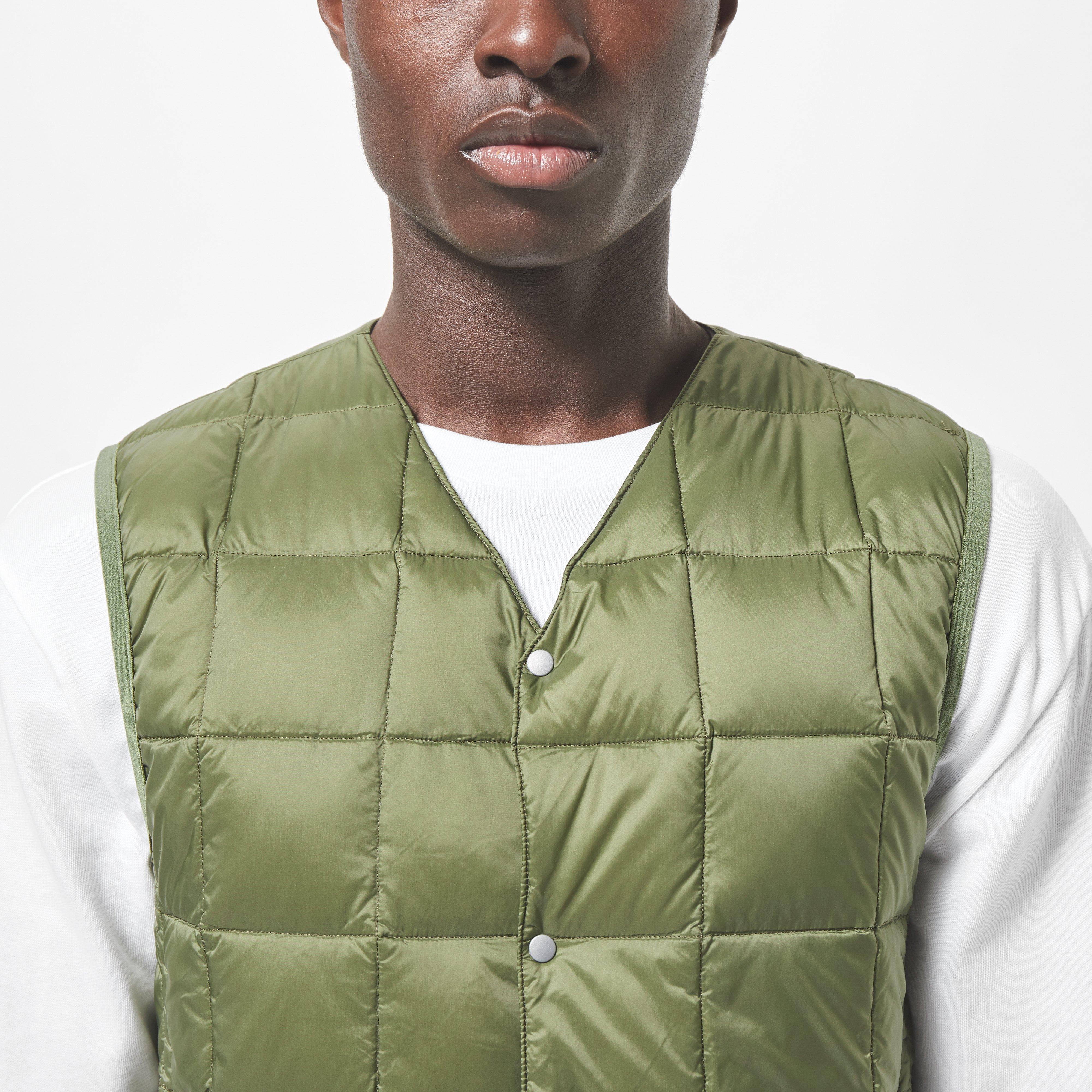v neck down vest