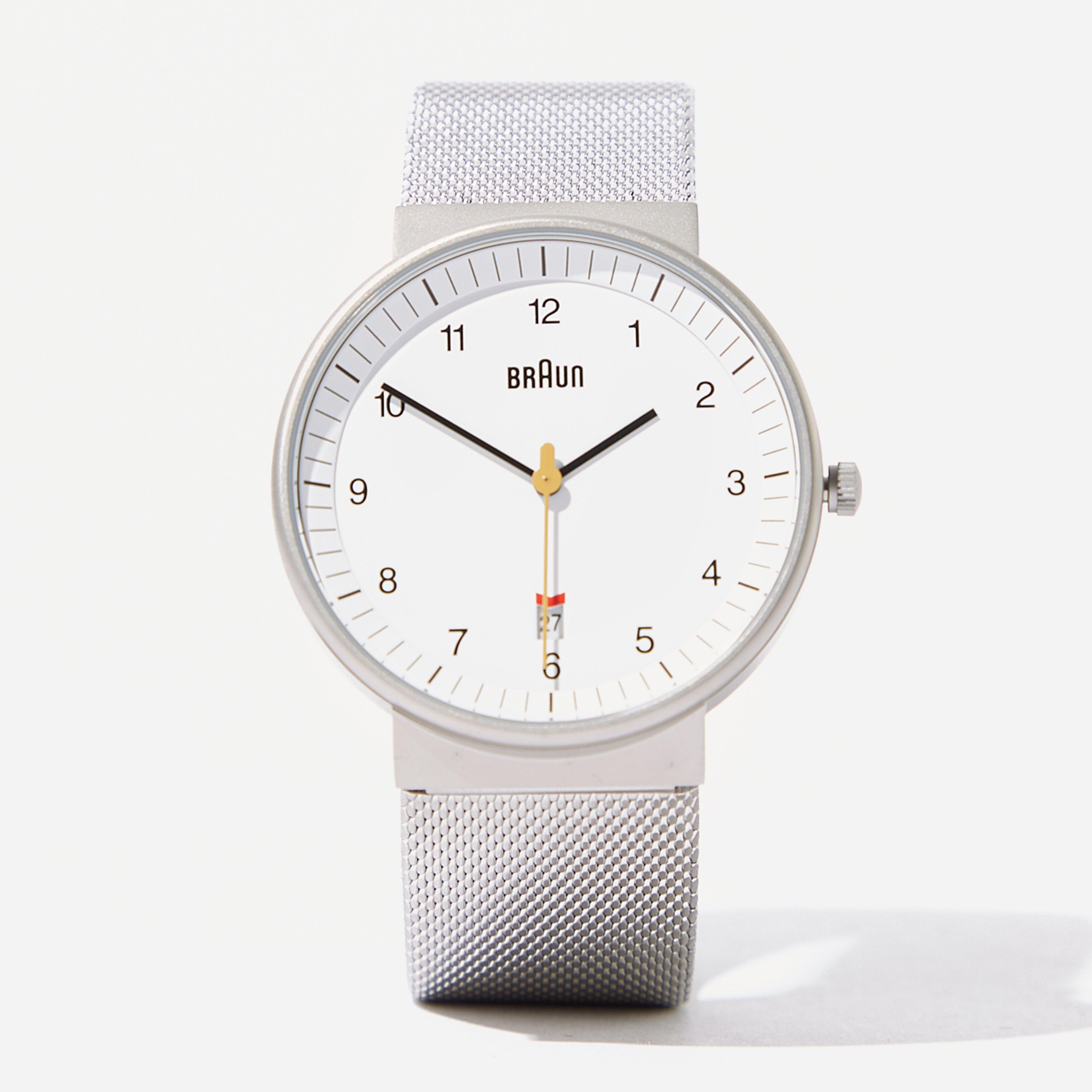 braun mesh watch