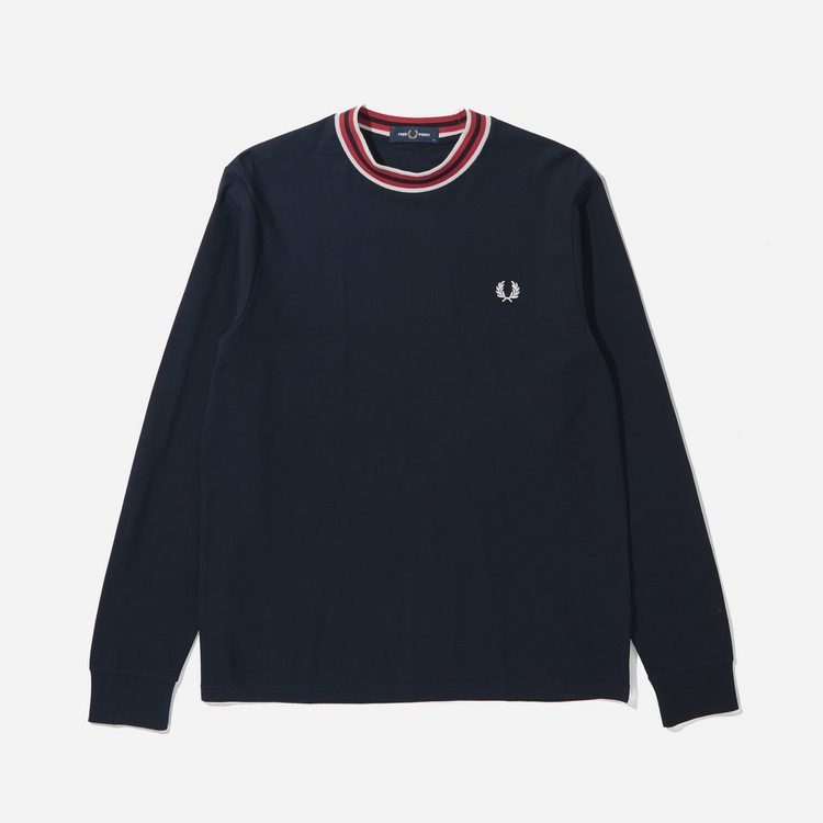 Fred Perry Refined Pique Long Sleeve T-Shirt
