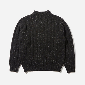 Beams Plus Nep Mock Neck Knit Wool Sweater
