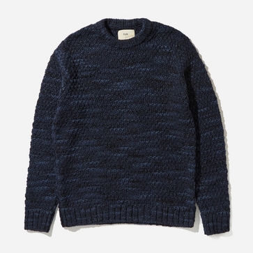 Folk Mixed Yarn Crewneck Sweater