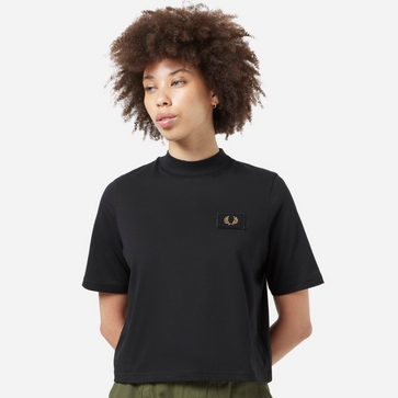 Fred Perry Hi Neck Badge T-Shirt Women's