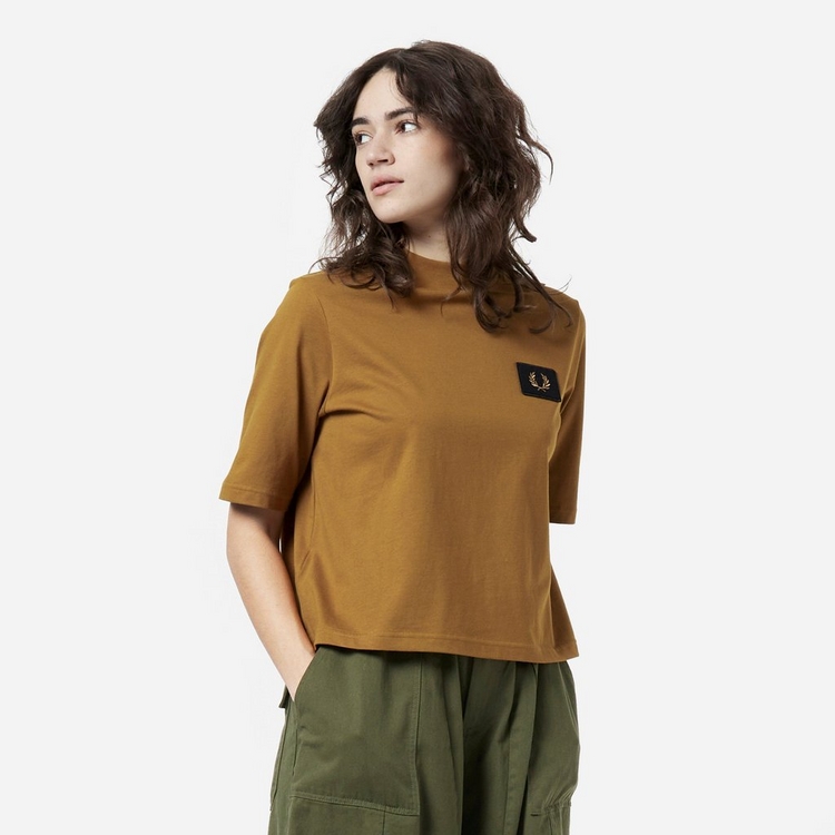Fred Perry Hi Neck Badge T-Shirt Women's