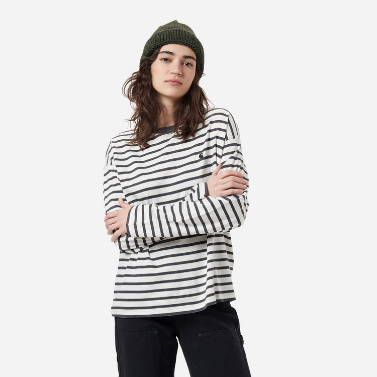 Carhartt WIP Robie Striped Long Sleeved T-shirt Women's