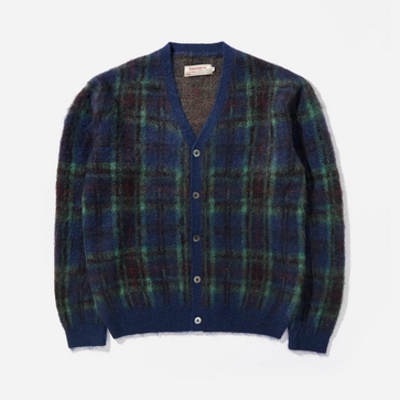 Anonymous Ism Mohair Check Cardigan