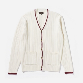 Beams Plus Cable Knit Cardigan
