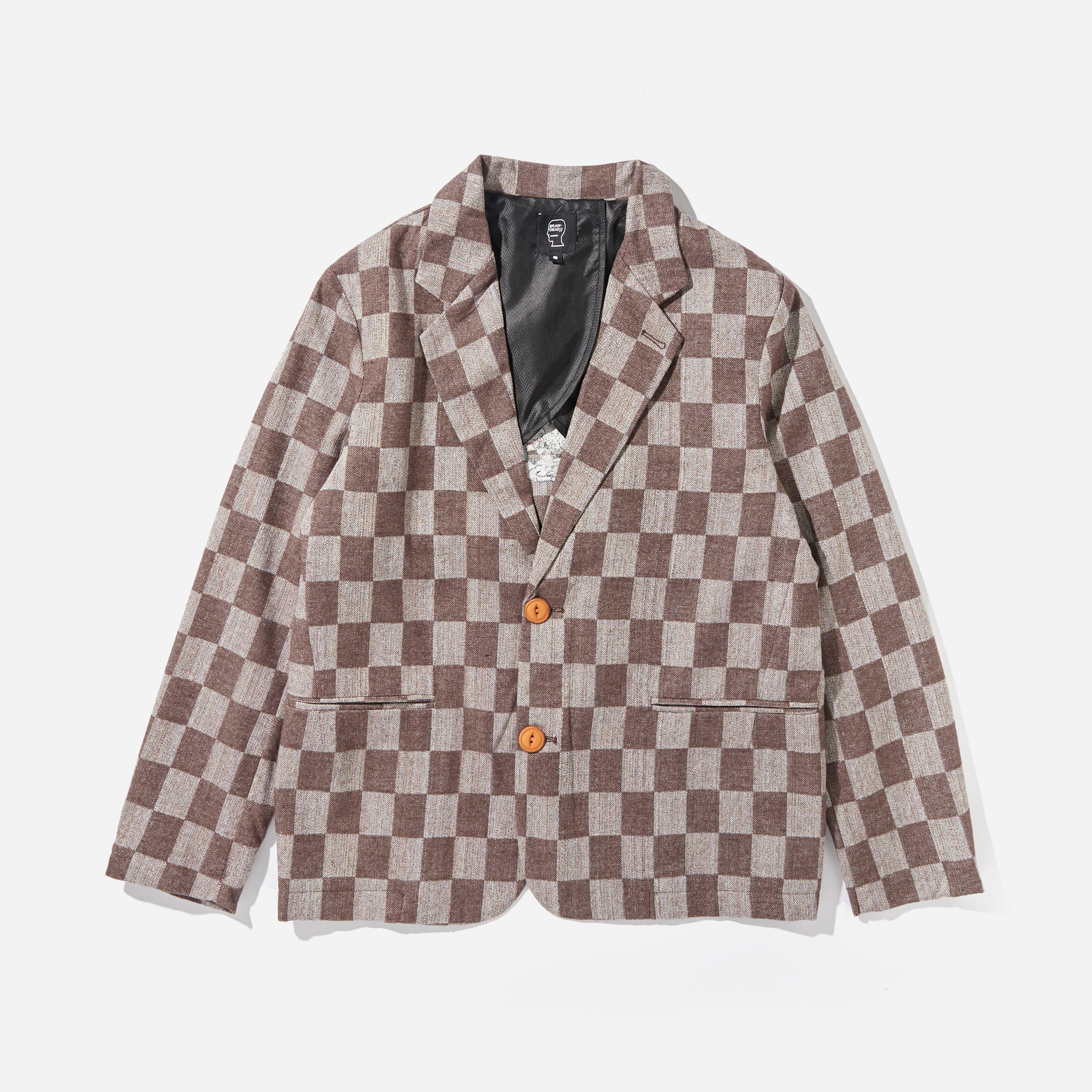 Brain Dead Sleight Of Hand Checkered Blazer Women's