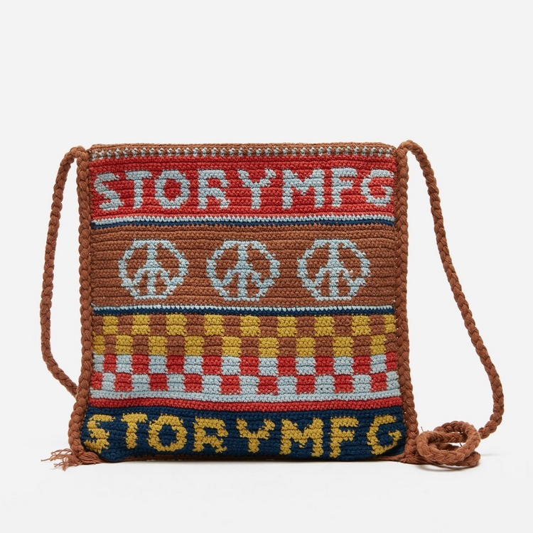 Story mfg. Peace Power Crochet Stash Bag