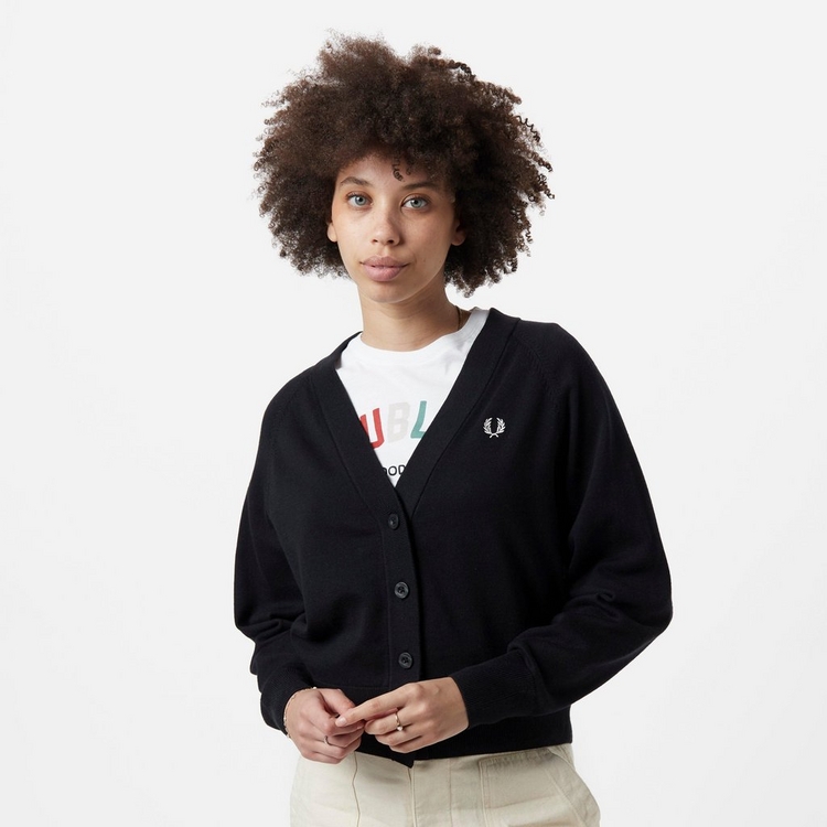 Fred Perry V-Neck Cardigan Women's