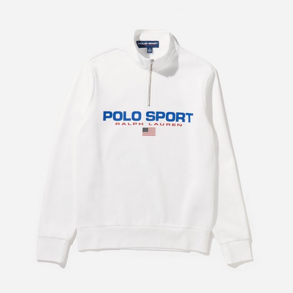 White Polo Ralph Lauren Polo Sport Half Zip Sweatshirt | HIP