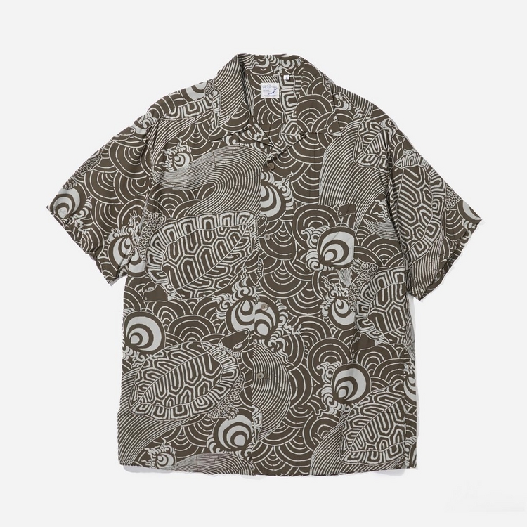 orSlow Turtle Print Hawaiian Shirt