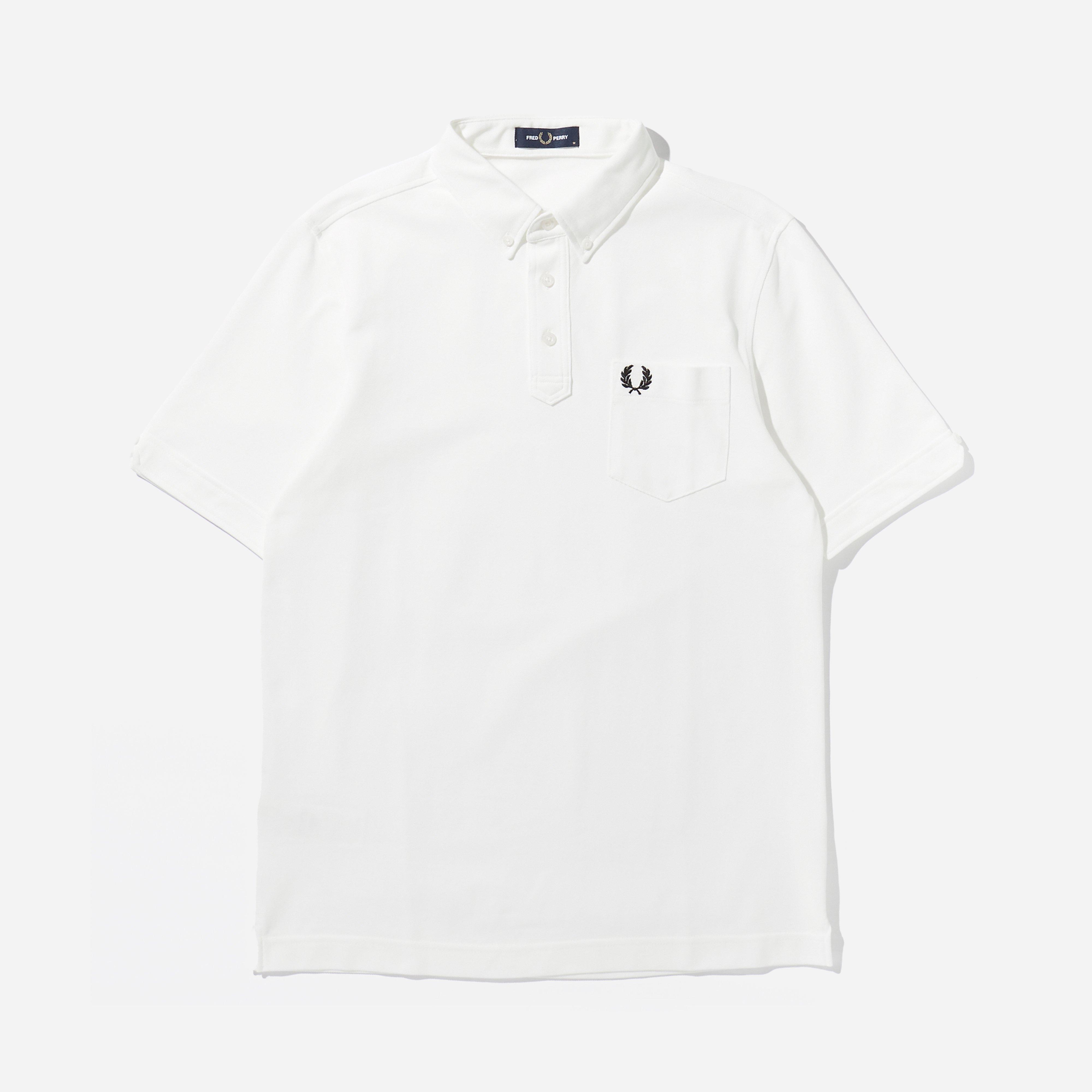 fred perry white polo shirt