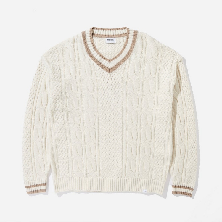 COVERNAT Cricket Knit V-Neck Sweater