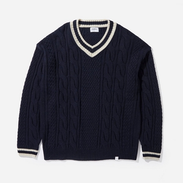 COVERNAT Cricket Knit V-Neck Sweater