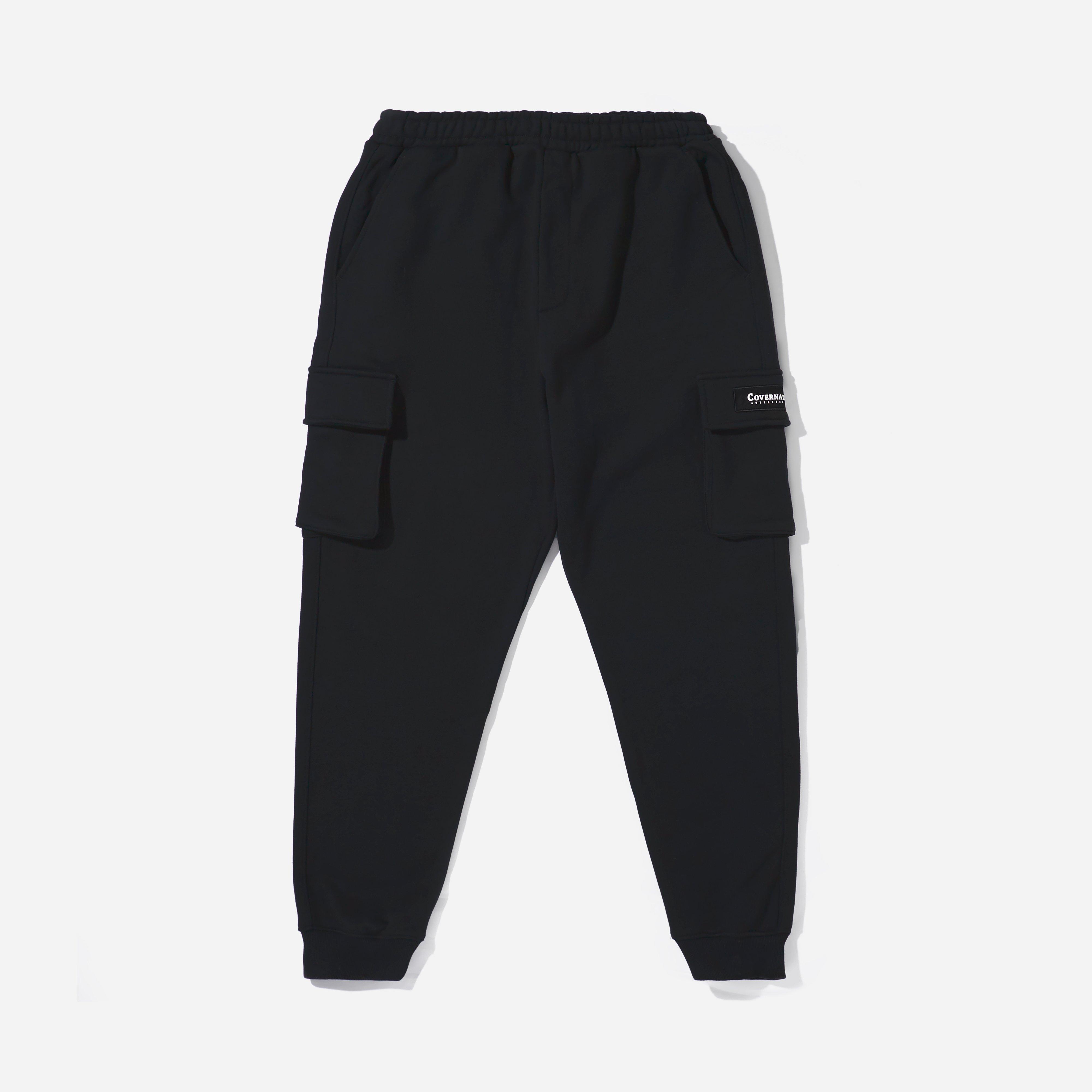 black cargo sweat pants