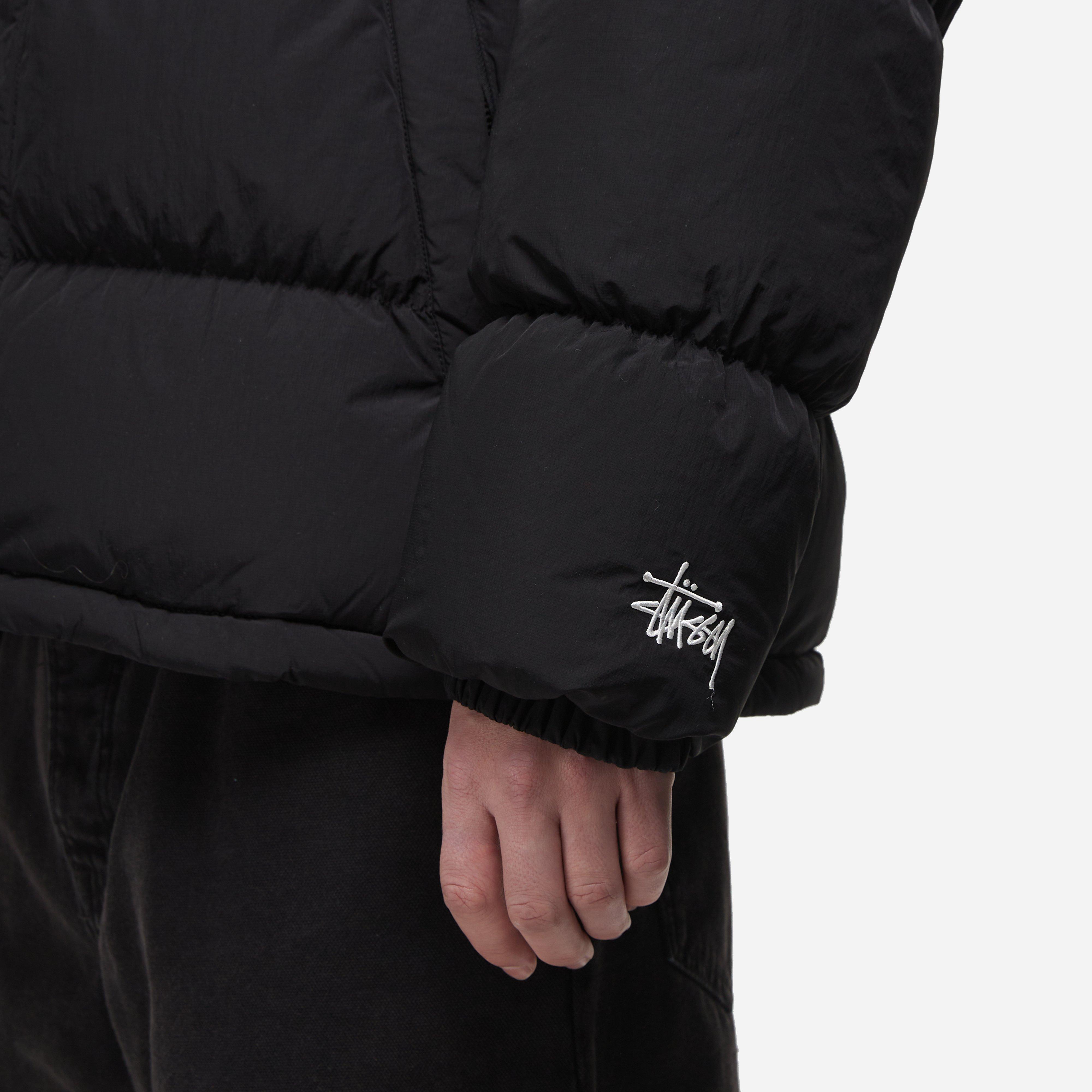 Stussy puffer clearance jacket black