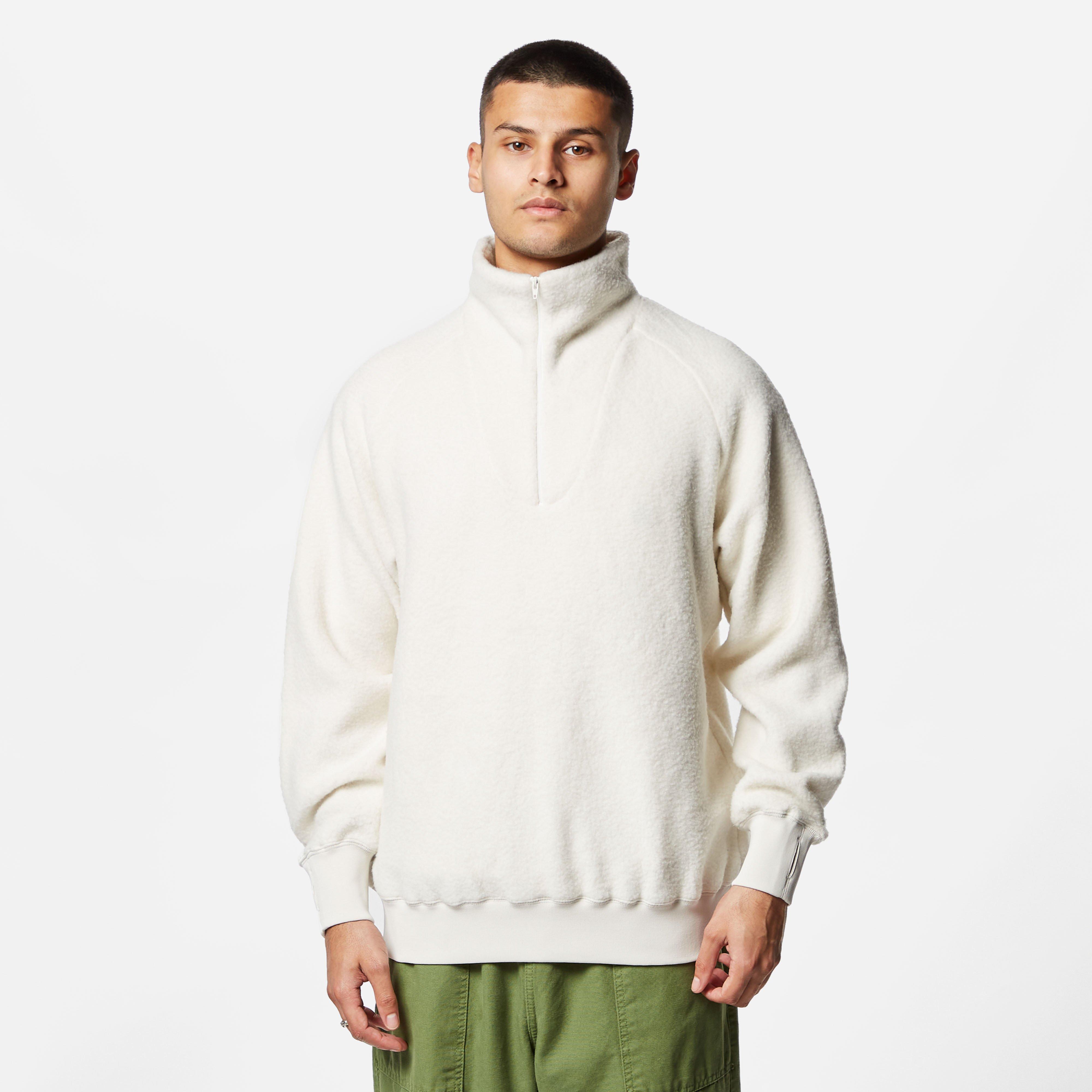 White Beams Plus Fleece Military Half Zip | HIP