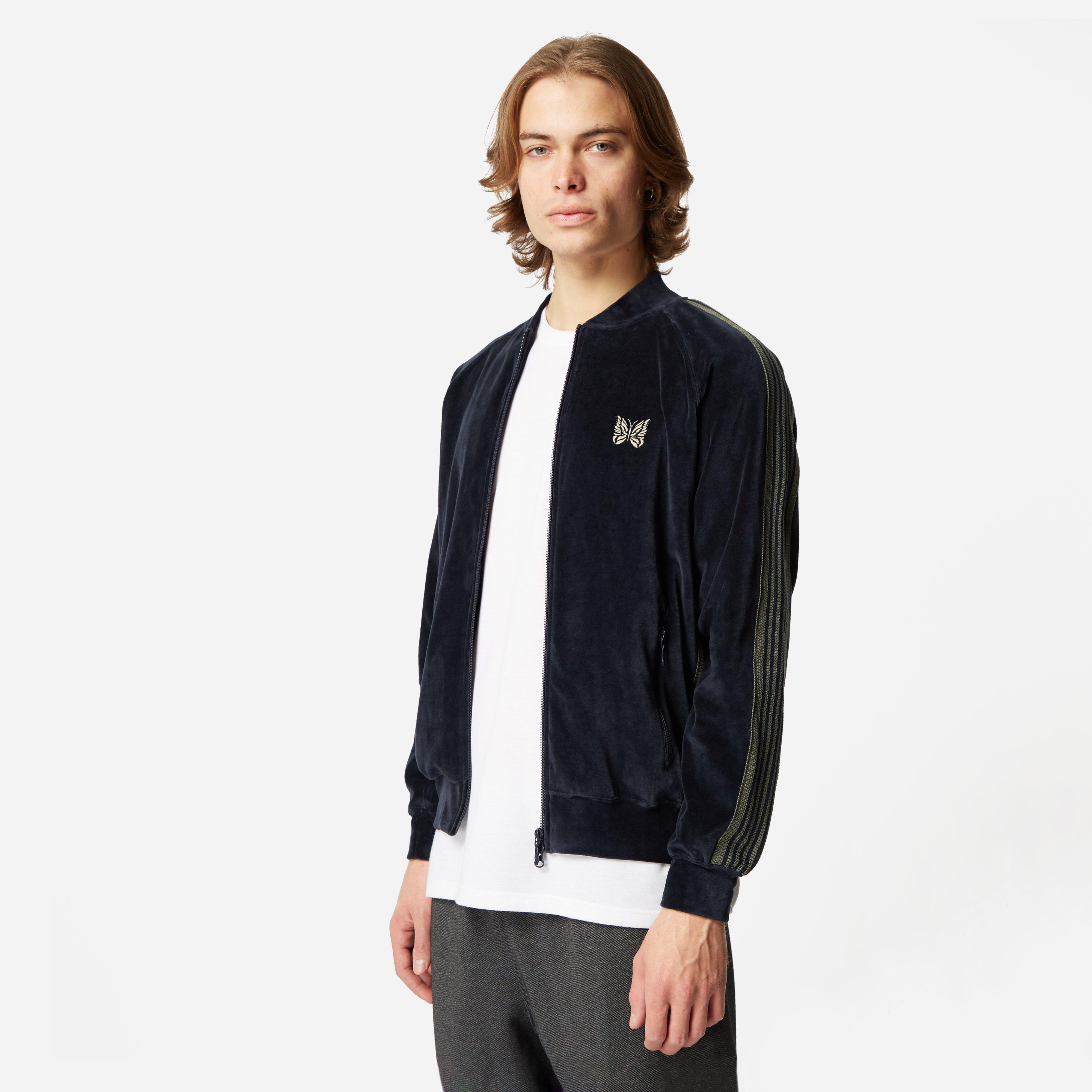 Navy Needles Velour Track Jacket | HIP