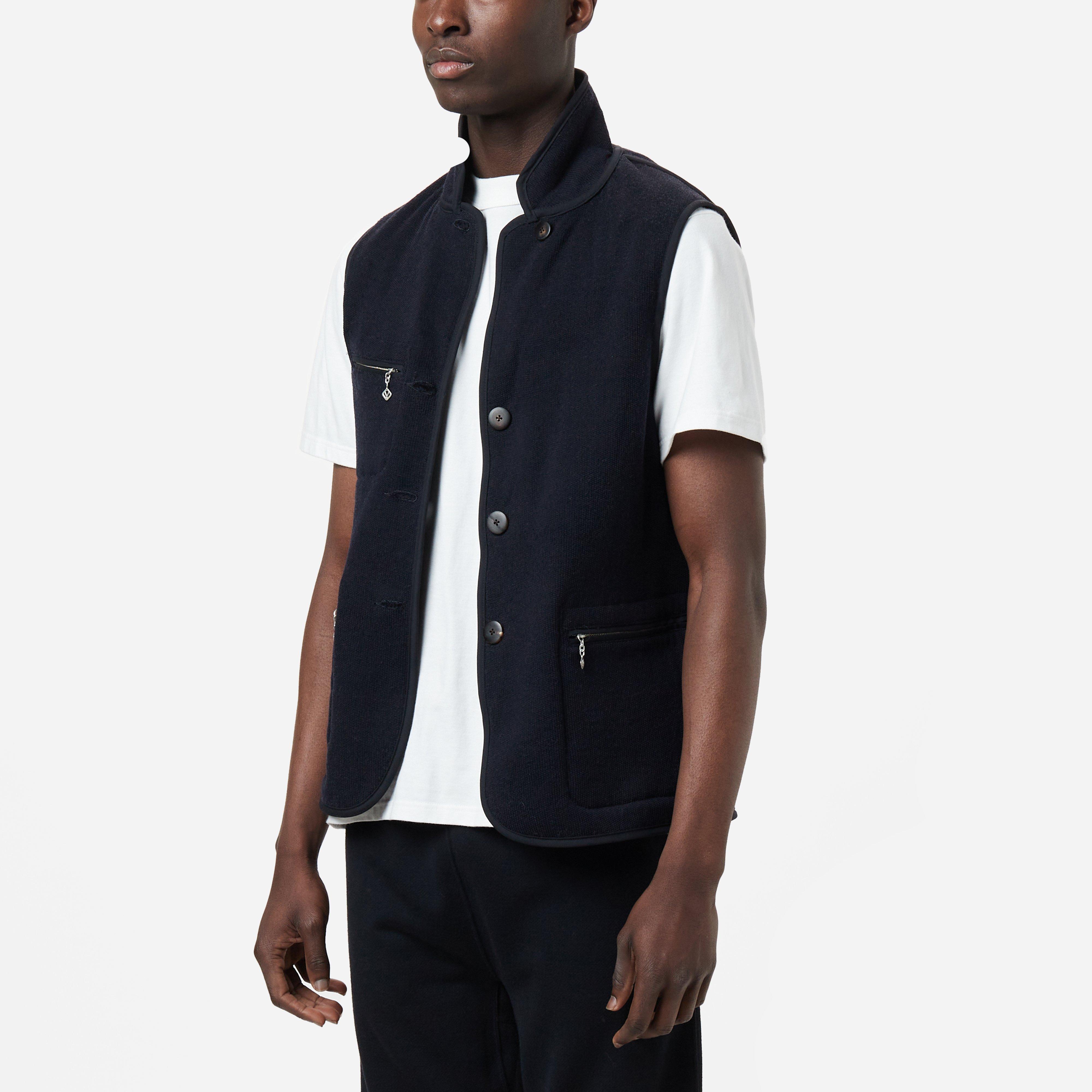 NAVY Visvim Sport Superfine Boa Gilet | HIP