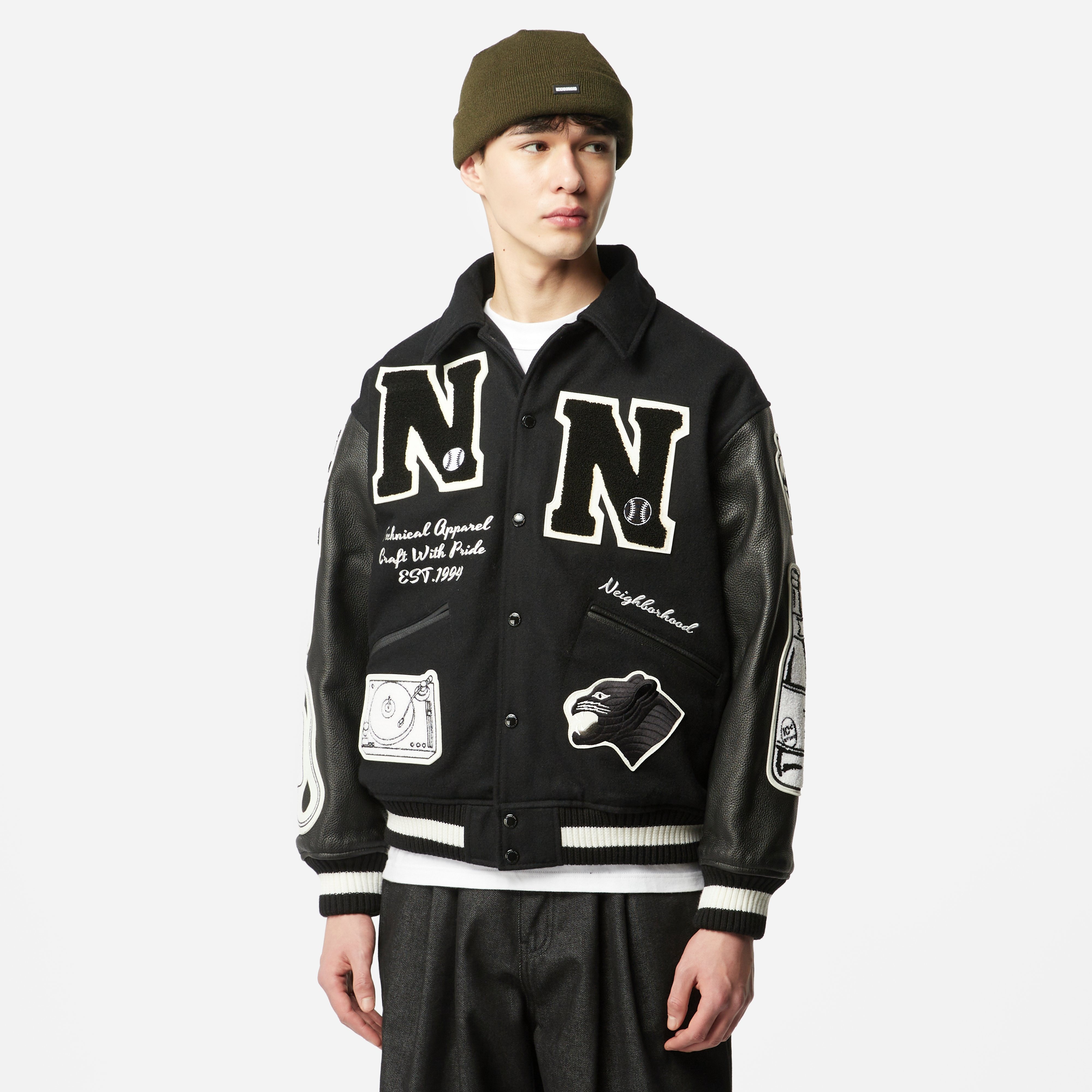 Black Neighborhood Stadium Jacket | HIP