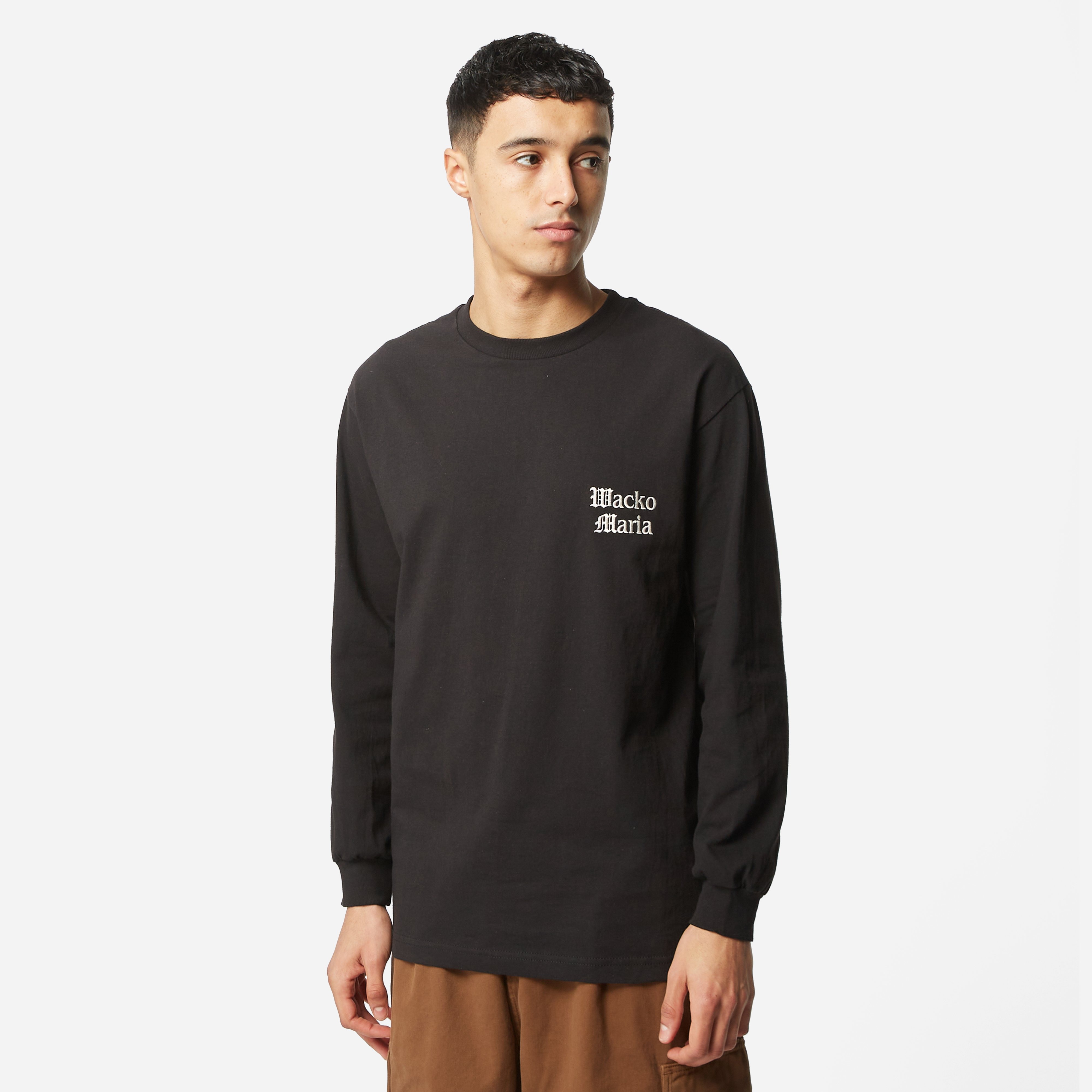 Black Wacko Maria Long Sleeve Core T-Shirt | HIP