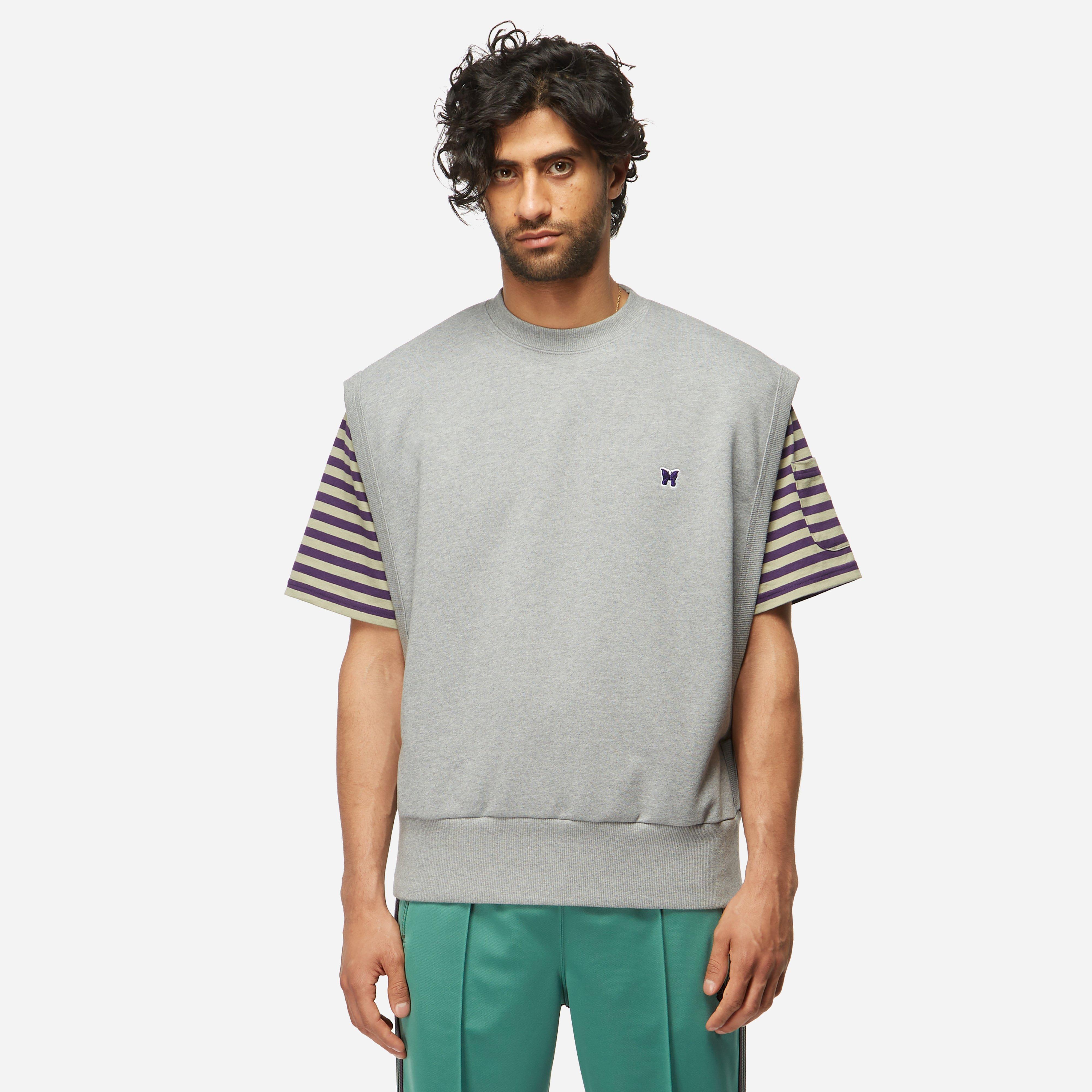 Grey Needles Sleeveless Sweatshirt | HIP