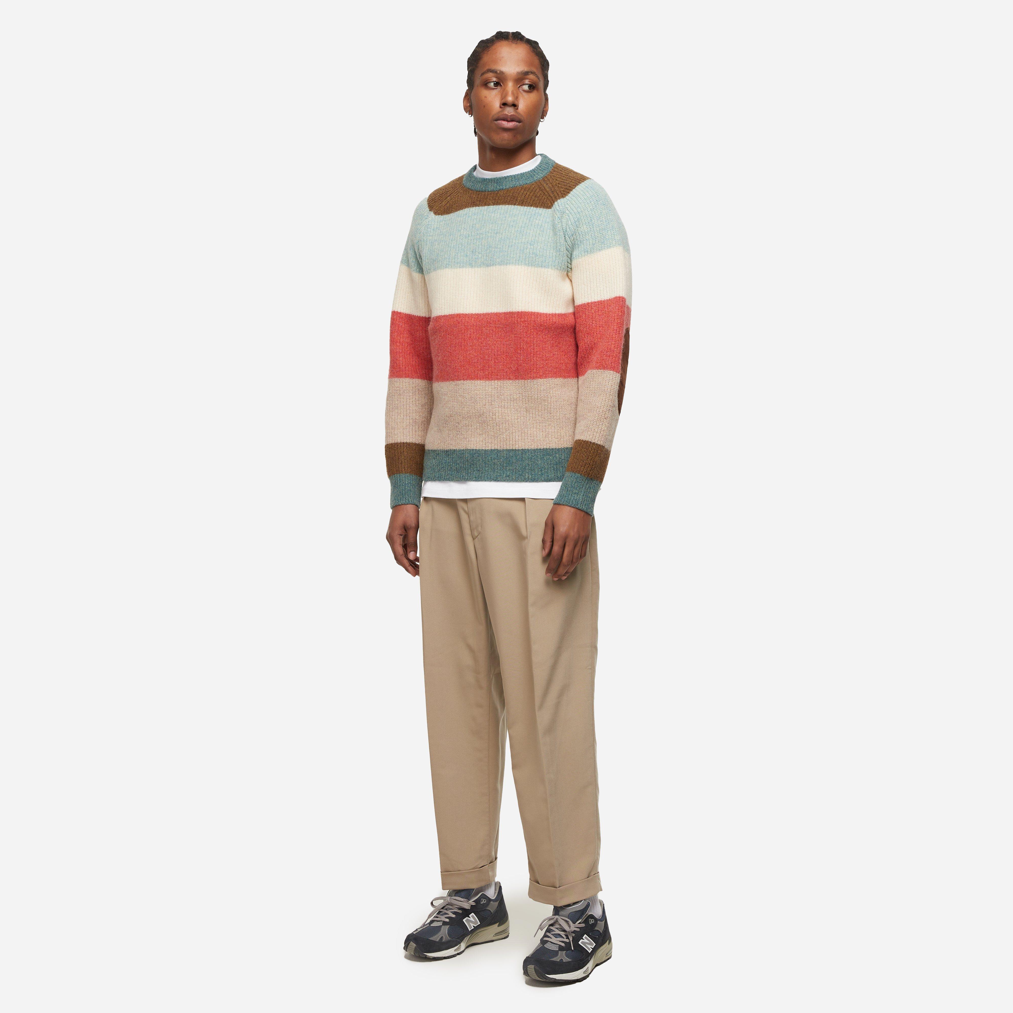 Beams Plus 5-Gauge Stripe Knit